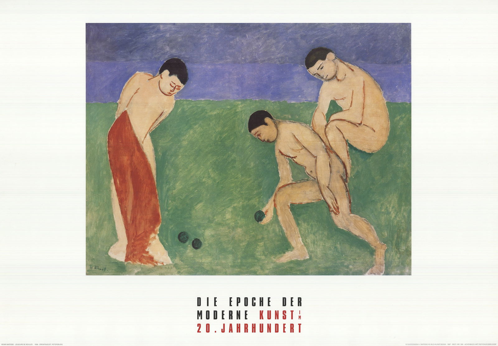 Henri Matisse - Joueurs de Boules, 1908 - 1997 Offset Lithograph 27.5" x 39.25": Title: Henri Matisse - Joueurs de Boules, 1908 - 1997 Offset Lithograph 27.5" x 39.25" Artist: Henri Matisse Additional Information: Joueurs de Boules, 1908 Description: "Joueurs de Boules, 1908 " by