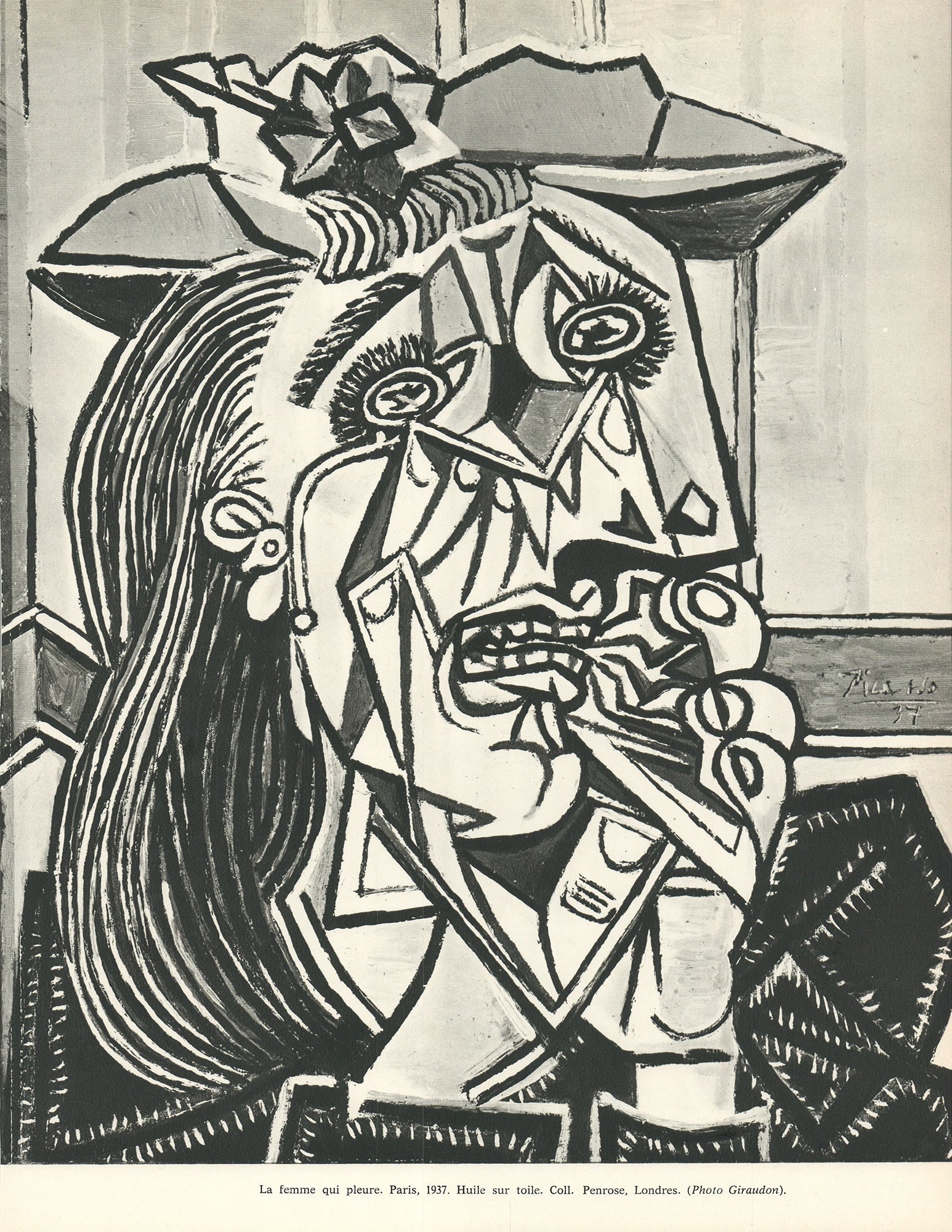Pablo Picasso - La femme qui pleure - 1971 Offset Lithograph 12.25" x 9.5": Title: Pablo Picasso - La femme qui pleure - 1971 Offset Lithograph 12.25" x 9.5" Artist: Pablo Picasso Additional Information: La femme qui pleure Description: "La femme qui pleure" by Pablo