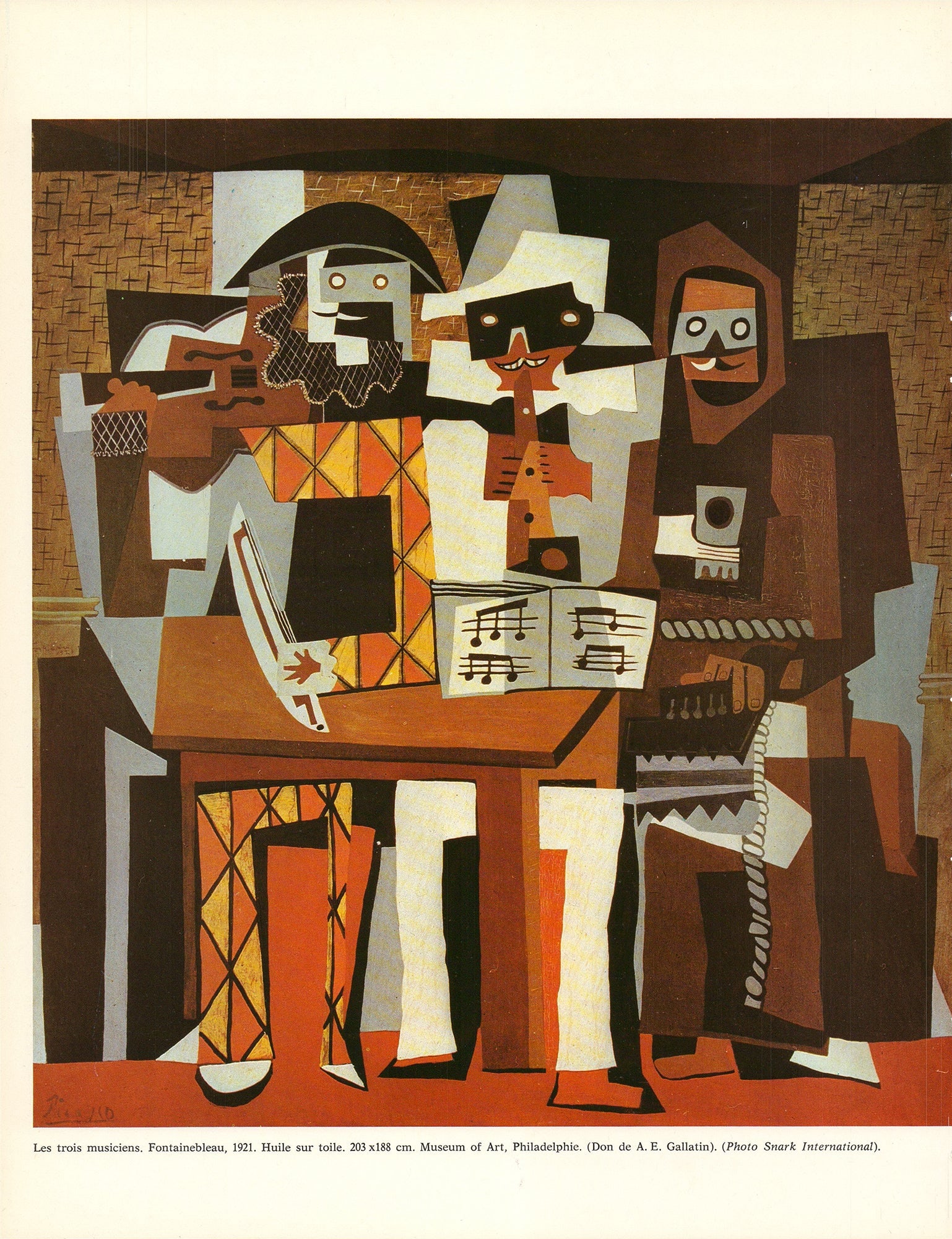 Pablo Picasso - Les trois musiciens - 1971 Offset Lithograph 12.25" x 9.5" (1 of 4)
