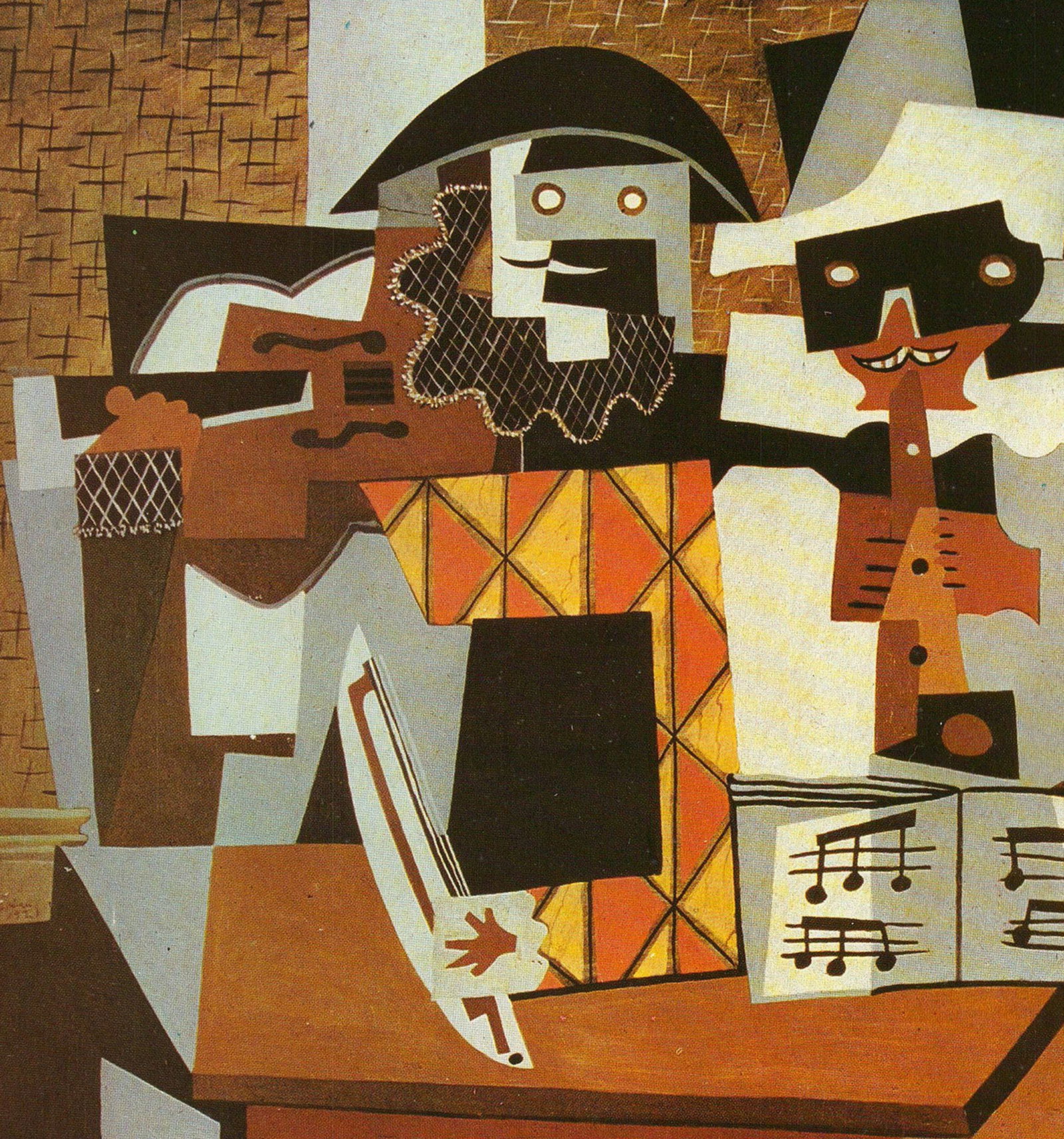 Pablo Picasso - Les trois musiciens - 1971 Offset Lithograph 12.25" x 9.5" - 3