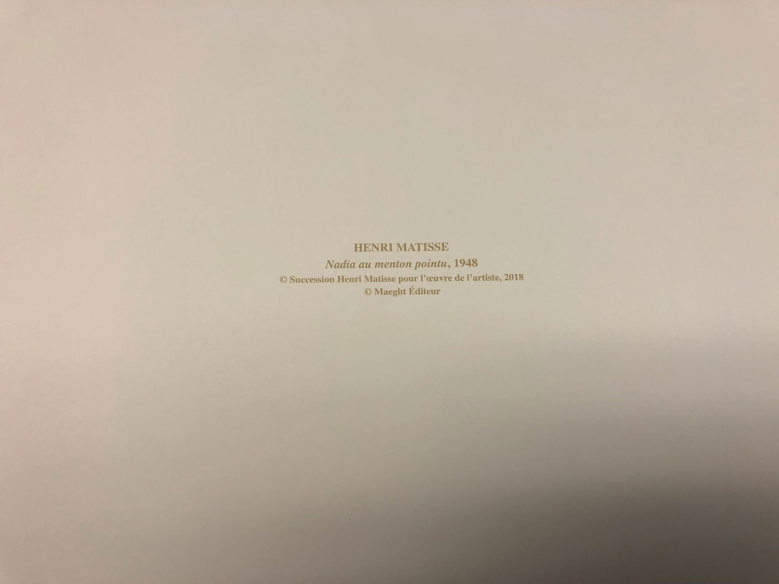 Henri Matisse - Nadia Au Menton Pointu - 1995 Offset Lithograph 23.5" x 17.5" - 7