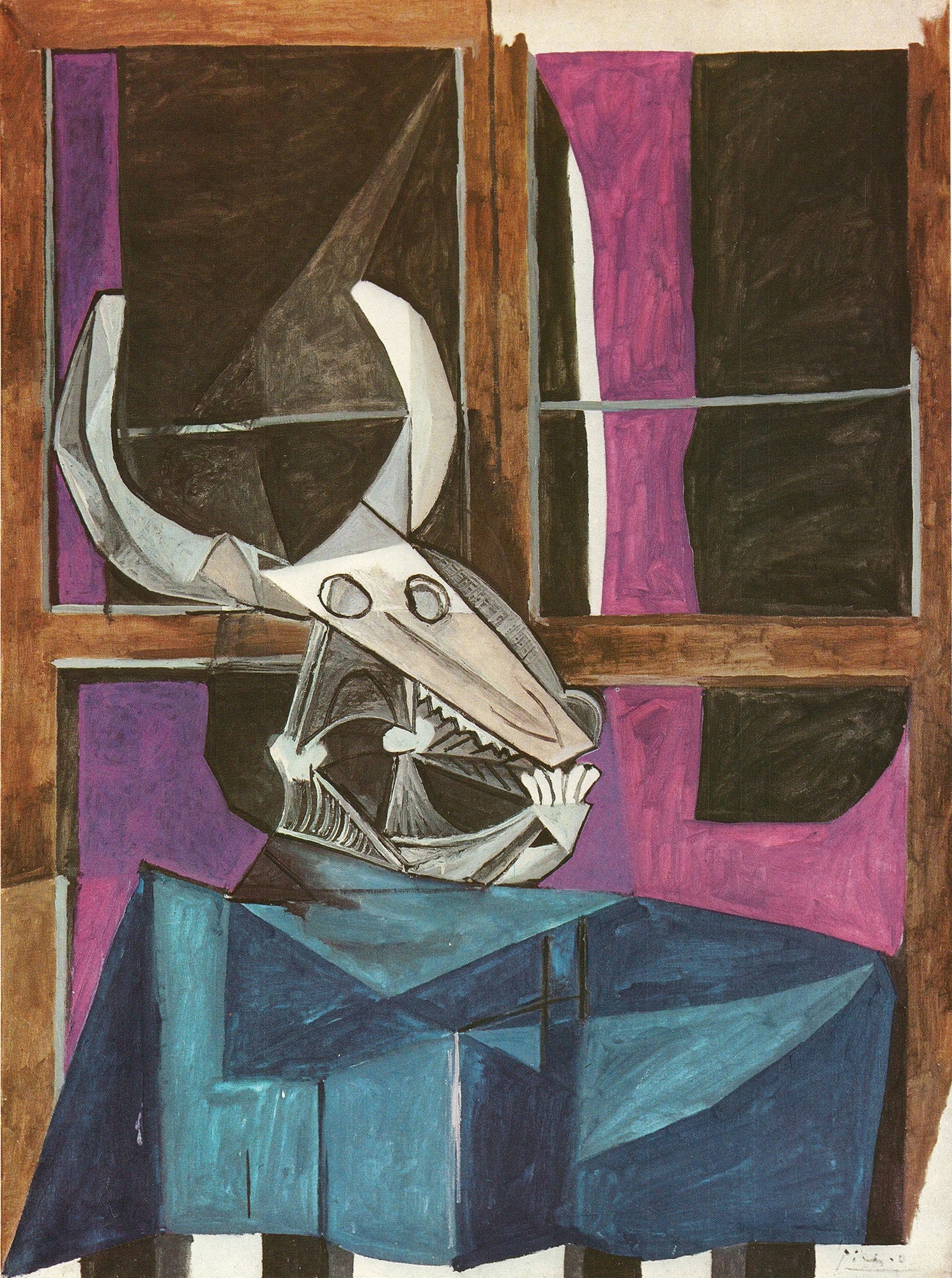 Pablo Picasso - Nature morte au crane de boeuf - 1971 Offset Lithograph 12.25" x 9.5" - 2