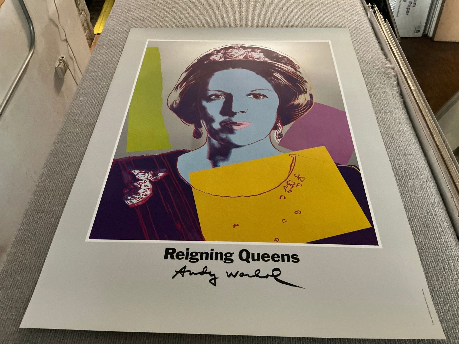 Andy Warhol - Queen Beatrix of the Netherlands, from Reigning Queens - 1986 Offset Lithograph 32.25" - 2