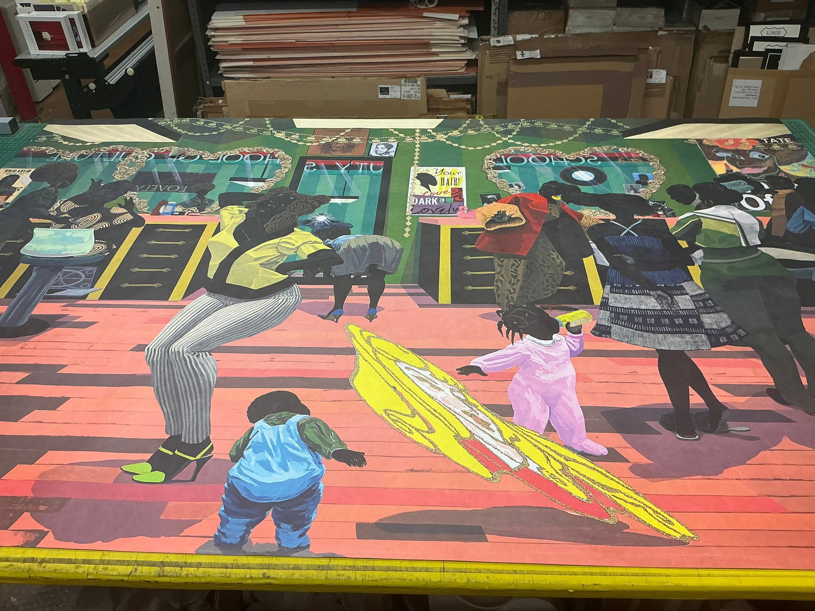 Kerry James Marshall - School of Beauty, School of Culture - 2025 Offset Lithograph 47.25" x 81" - 9