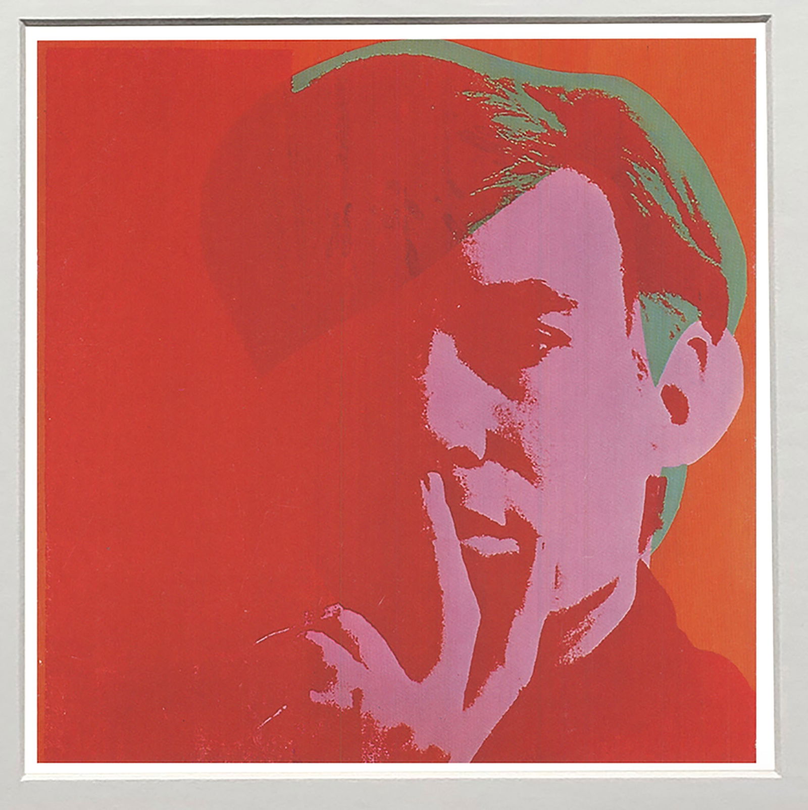 Andy Warhol - Self Portrait - 1980 Offset Lithograph 6" x 4.25" - 2