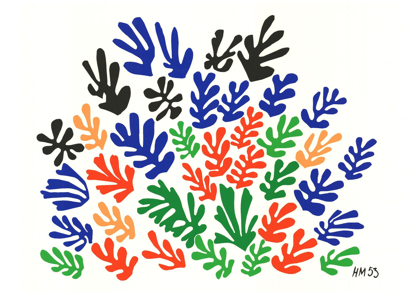 Henri Matisse - Spray of Leaves - 2010 Serigraph 22" x 30" - 2