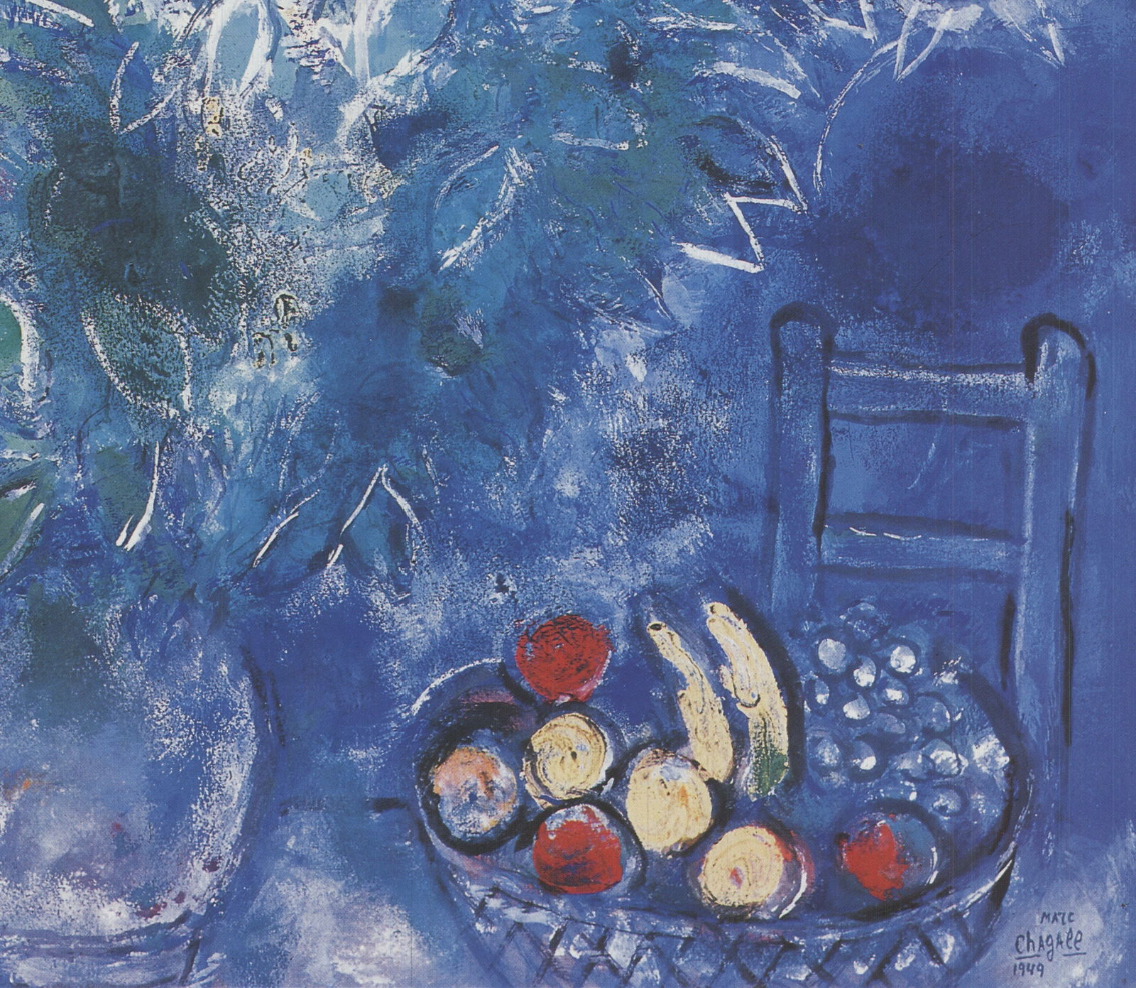 Marc Chagall - Still Life with Flowers - 1994 Offset Lithograph 17" x 12" - 4