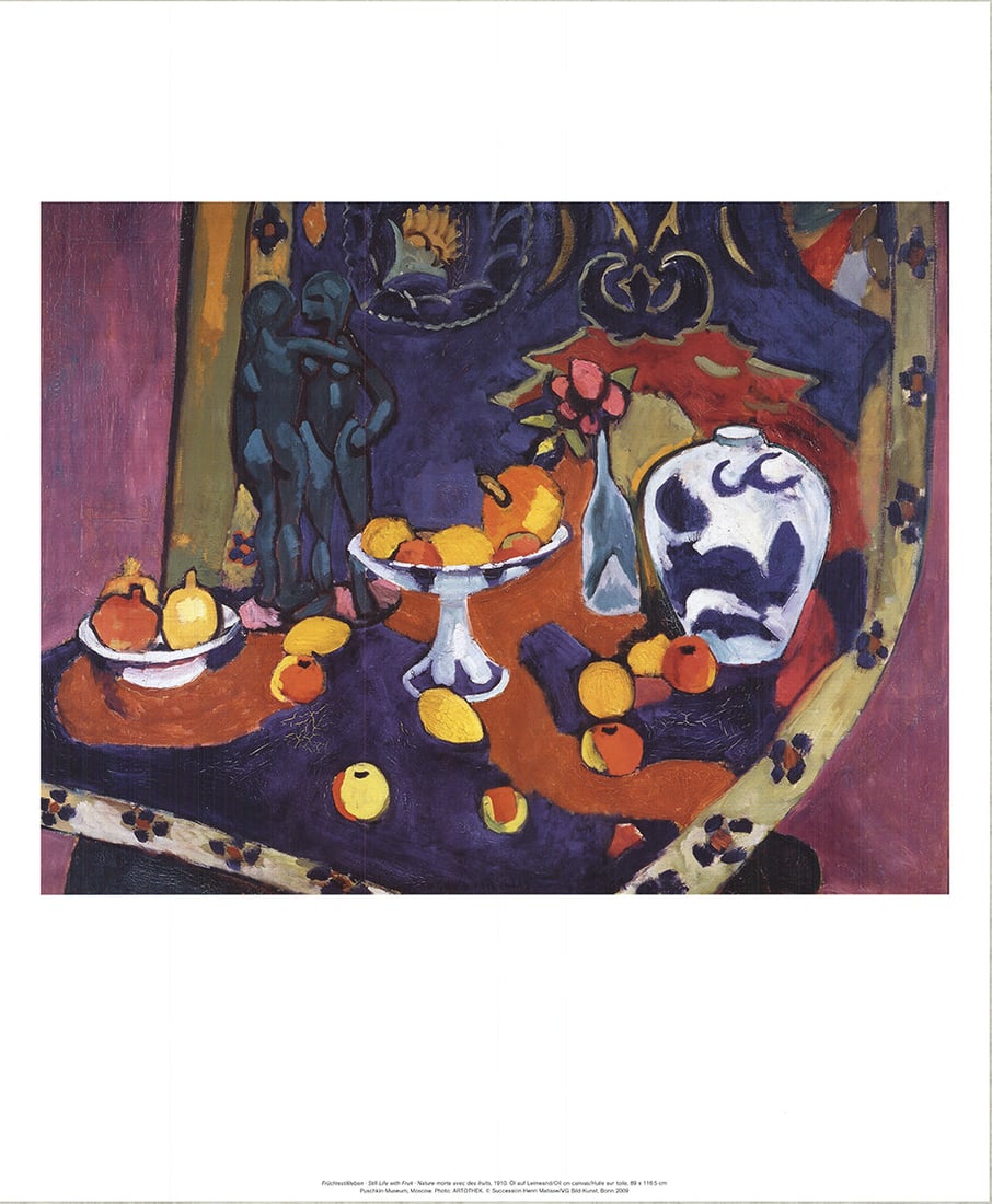 Henri Matisse - Still Life with Fruit - 2009 Offset Lithograph 23" x 19": Title: Henri Matisse - Still Life with Fruit - 2009 Offset Lithograph 23" x 19" Artist: Henri Matisse Additional Information: Still Life with Fruit Description: "Still Life with Fruit" by Henri