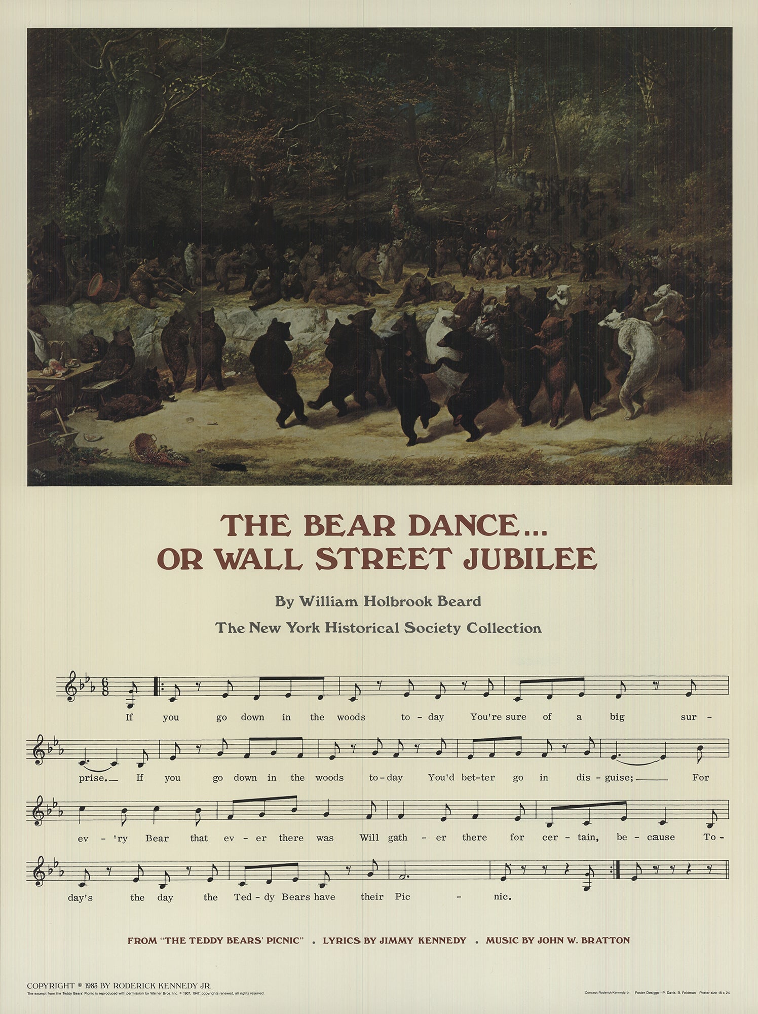 Paul Davis - The Bear Dance...Or Wall Street Jubilee - 1983 Offset Lithograph 24" x 18": Title: Paul Davis - The Bear Dance...Or Wall Street Jubilee - 1983 Offset Lithograph 24" x 18" Artist: Paul Davis Additional Information: The Bear Dance...Or Wall Street Jubilee Description: "The
