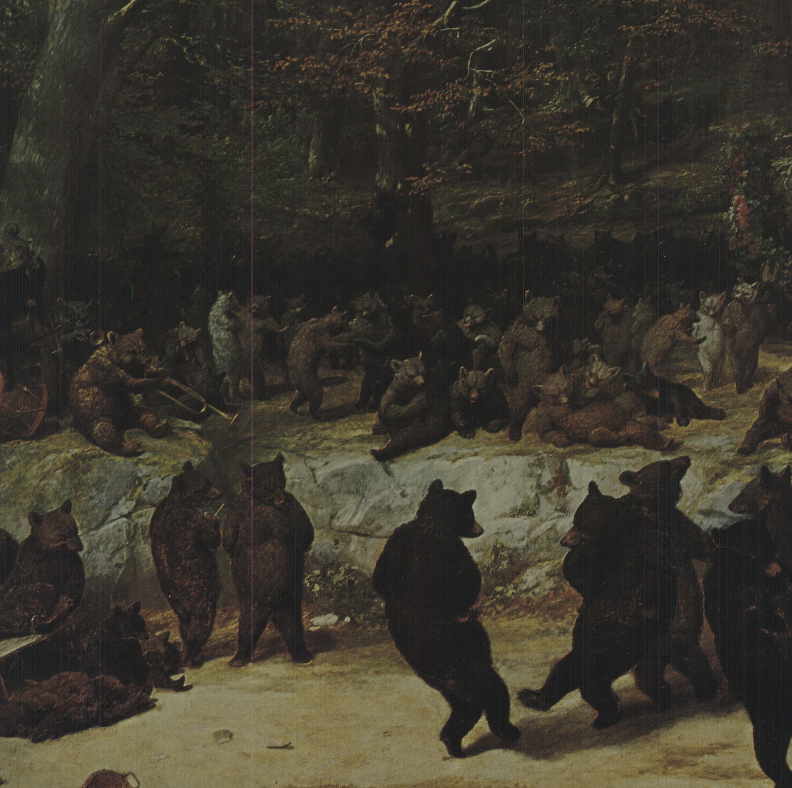 Paul Davis - The Bear Dance...Or Wall Street Jubilee - 1983 Offset Lithograph 24" x 18" - 3