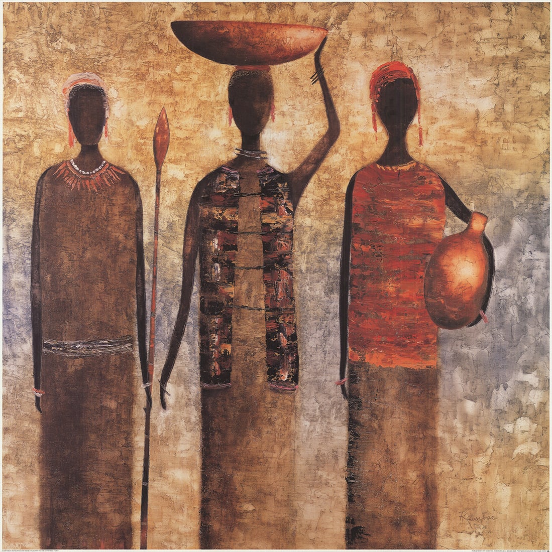 Michel Rauscher - To the Gathering - 2004 Offset Lithograph 27.25" x 27.25": Title: Michel Rauscher - To the Gathering - 2004 Offset Lithograph 27.25" x 27.25" Artist: Michel Rauscher Additional Information: To the Gathering Description: "To the Gathering" by Michel Rauscher,