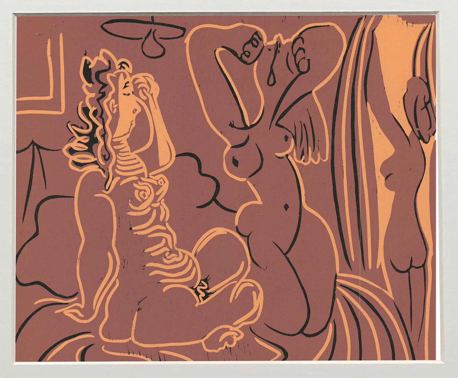 Pablo Picasso - Trois Femmes - 1971 Linocut 7.75" x 9.5" - 2