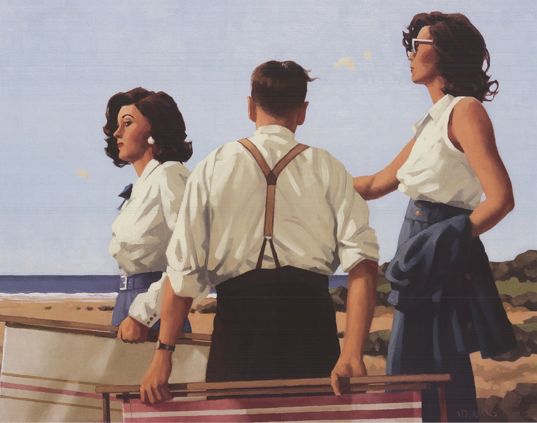 Jack Vettriano - Young Hearts - 2003 Offset Lithograph 23.75" x 31.5" - 2