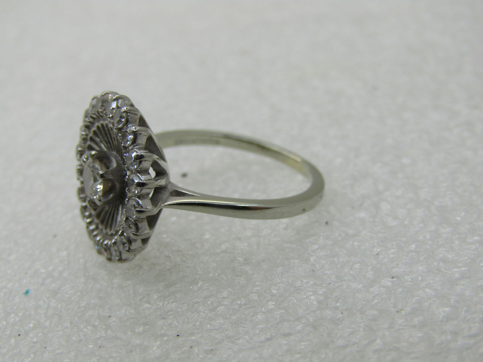 Vintage Jabel 18kt Diamond Halo Ring, Sz. 6.5, Early 1900's, .53 TCW - 11