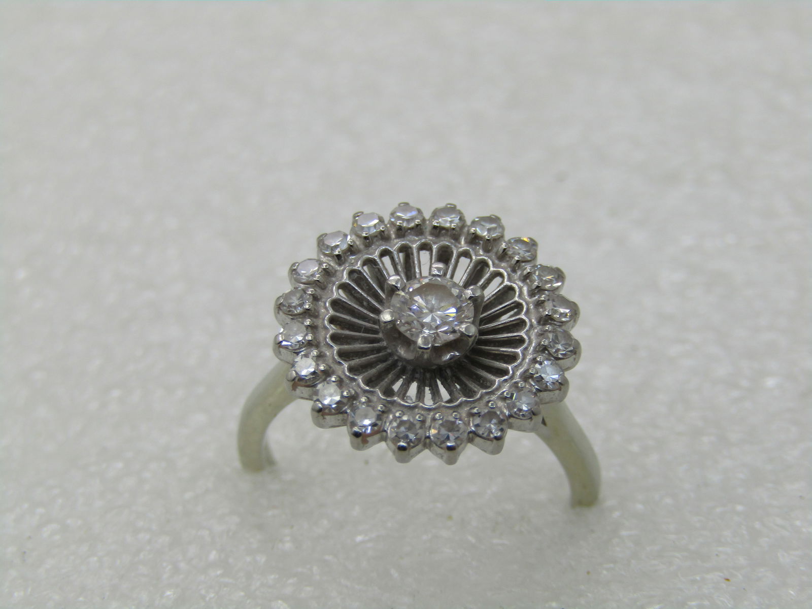 Vintage Jabel 18kt Diamond Halo Ring, Sz. 6.5, Early 1900's, .53 TCW - 7