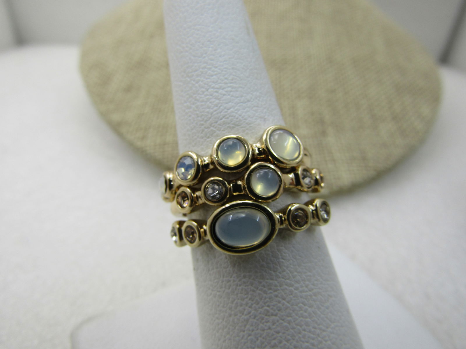 Avon Opalescent Stacking Ring Set Sz 6, In Original Box, New - 2