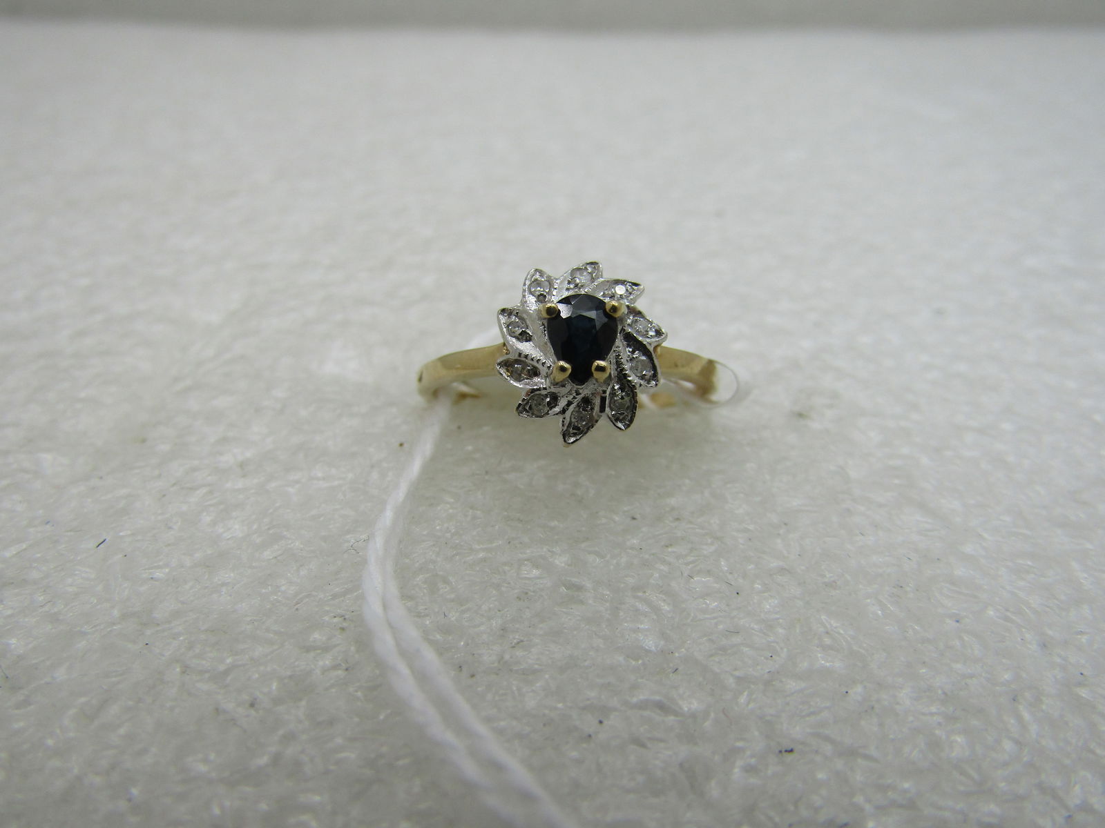 10kt Two-Tone Sapphire Diamond Ring, Sz. 6.5, 1.43 gr. - 2