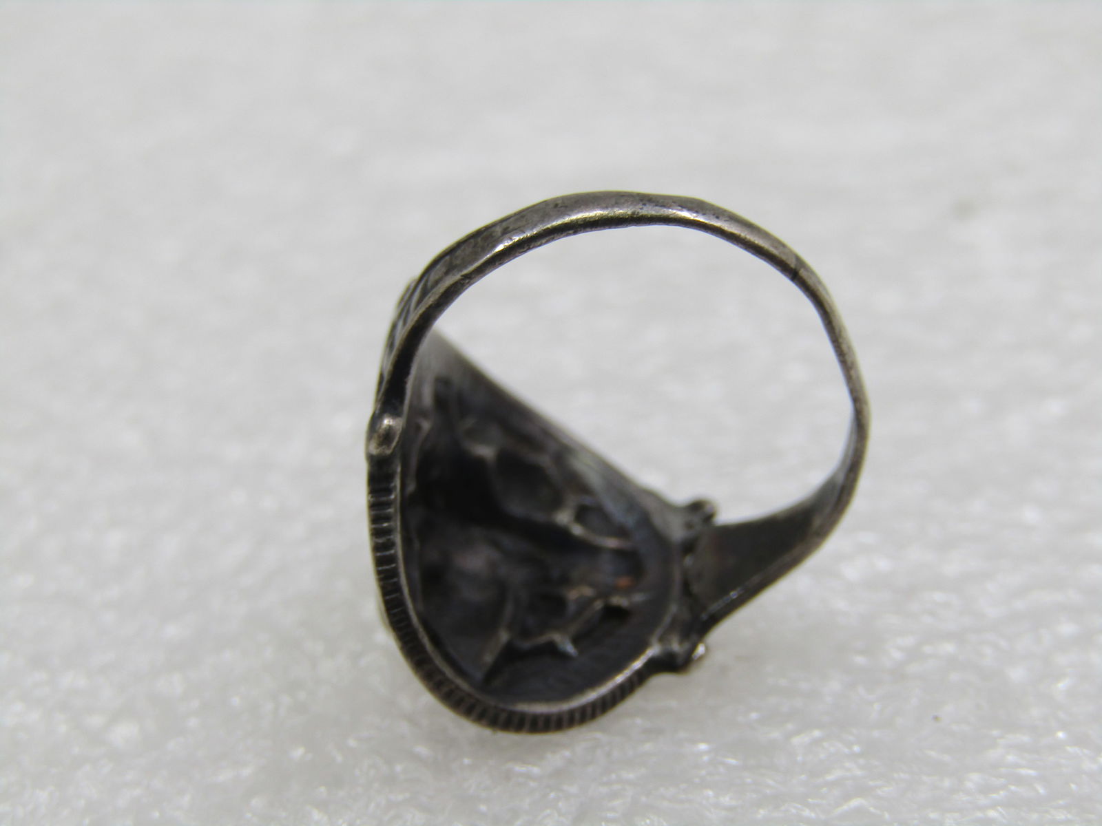 1918 SIlver Dime Raised Image Ring, Sz. 5.5. - 5