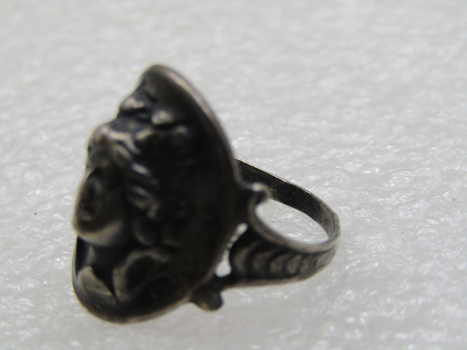 1918 SIlver Dime Raised Image Ring, Sz. 5.5. - 6