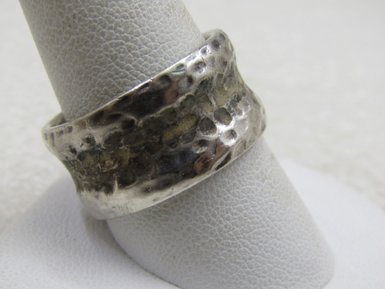 Silpada Sterling Silver 14mm Hammered Modern Ring, Unisex, Size 10.5 - 2