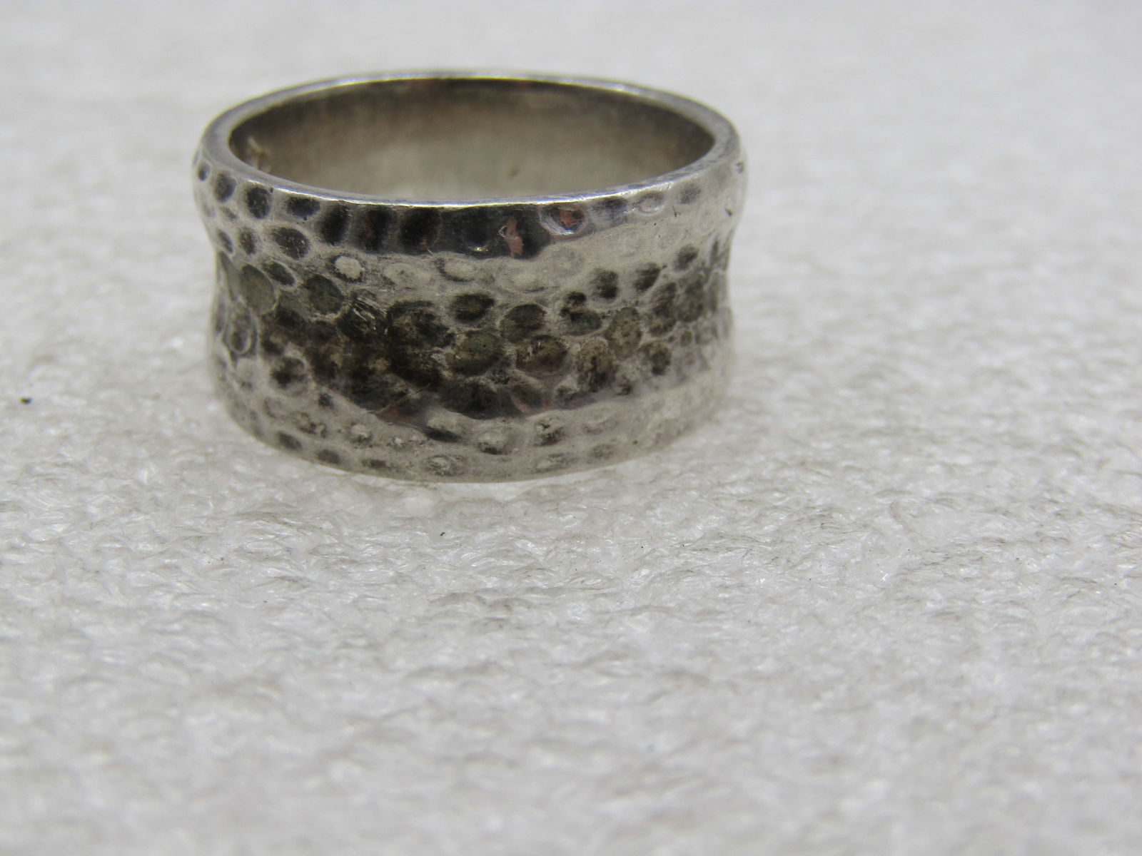 Silpada Sterling Silver 14mm Hammered Modern Ring, Unisex, Size 10.5 - 4