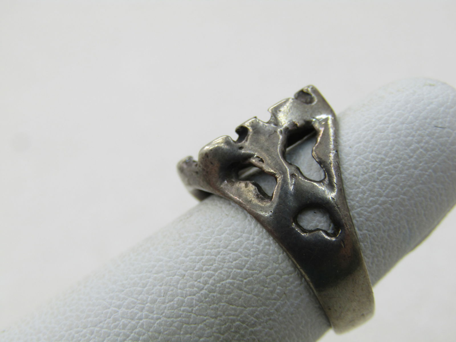 Vintage Sterling Southwestern Horseshoe Nugget Ring, Sz. 3.5 - 8