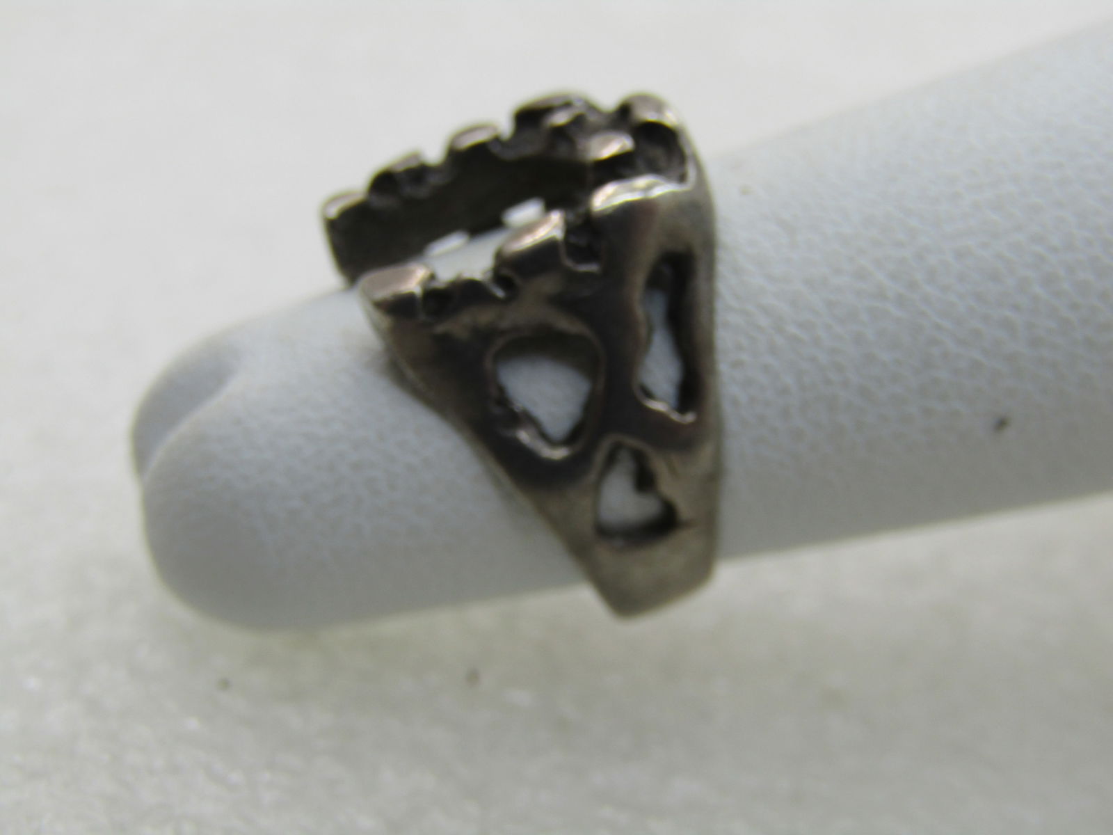 Vintage Sterling Southwestern Horseshoe Nugget Ring, Sz. 3.5 - 9