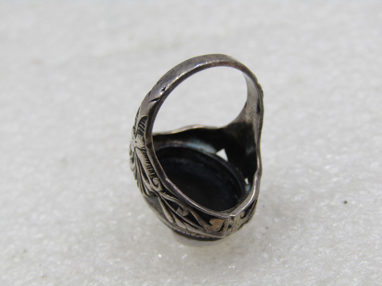 Vintage Sterling Cameo Ring, Sz. 3, Pre Mid Century - 5