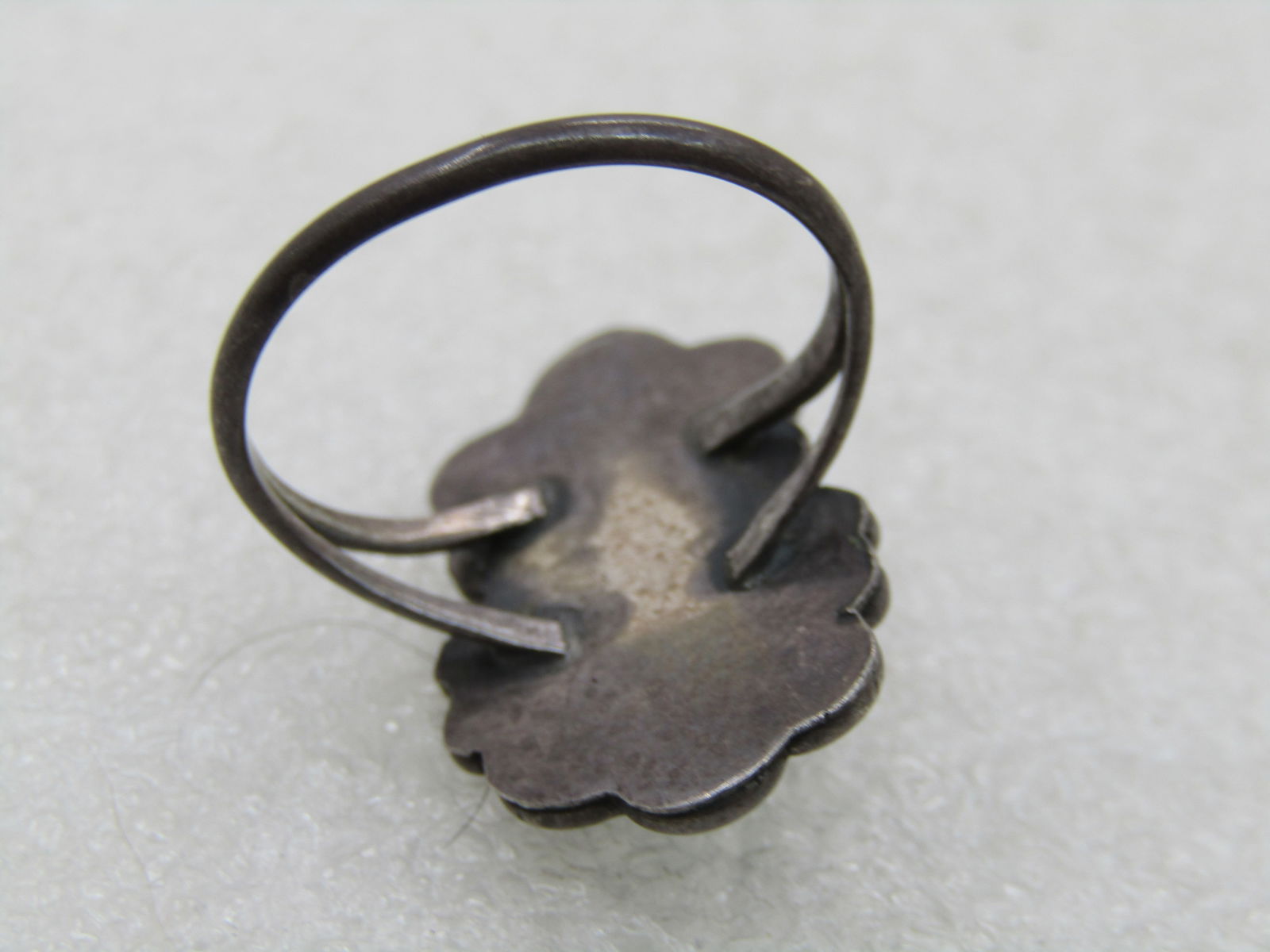 Vintage Sterling Southwestern Turquoise Coral Ring, Sz. 6.75, 1970's - 5