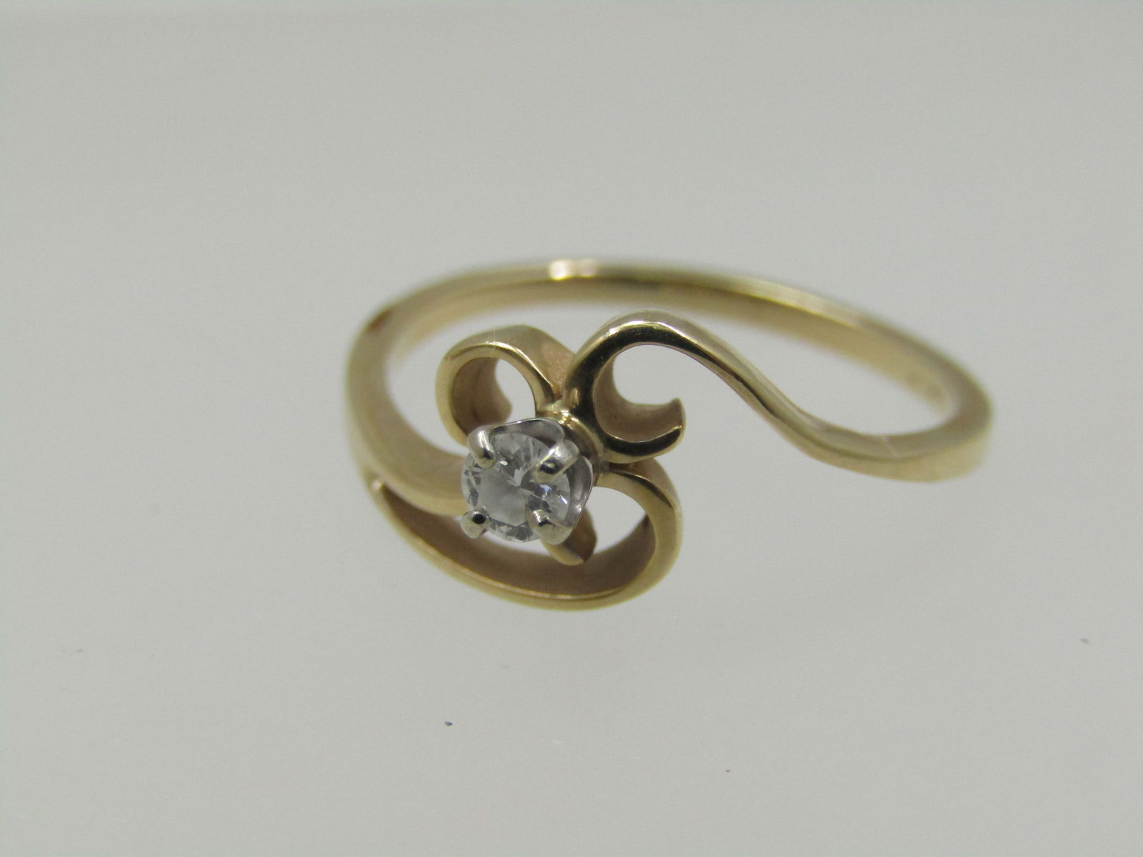 Vintage 14kt Diamond Ring, Size 6.5, .15 CTW Signed, 1960's - 4