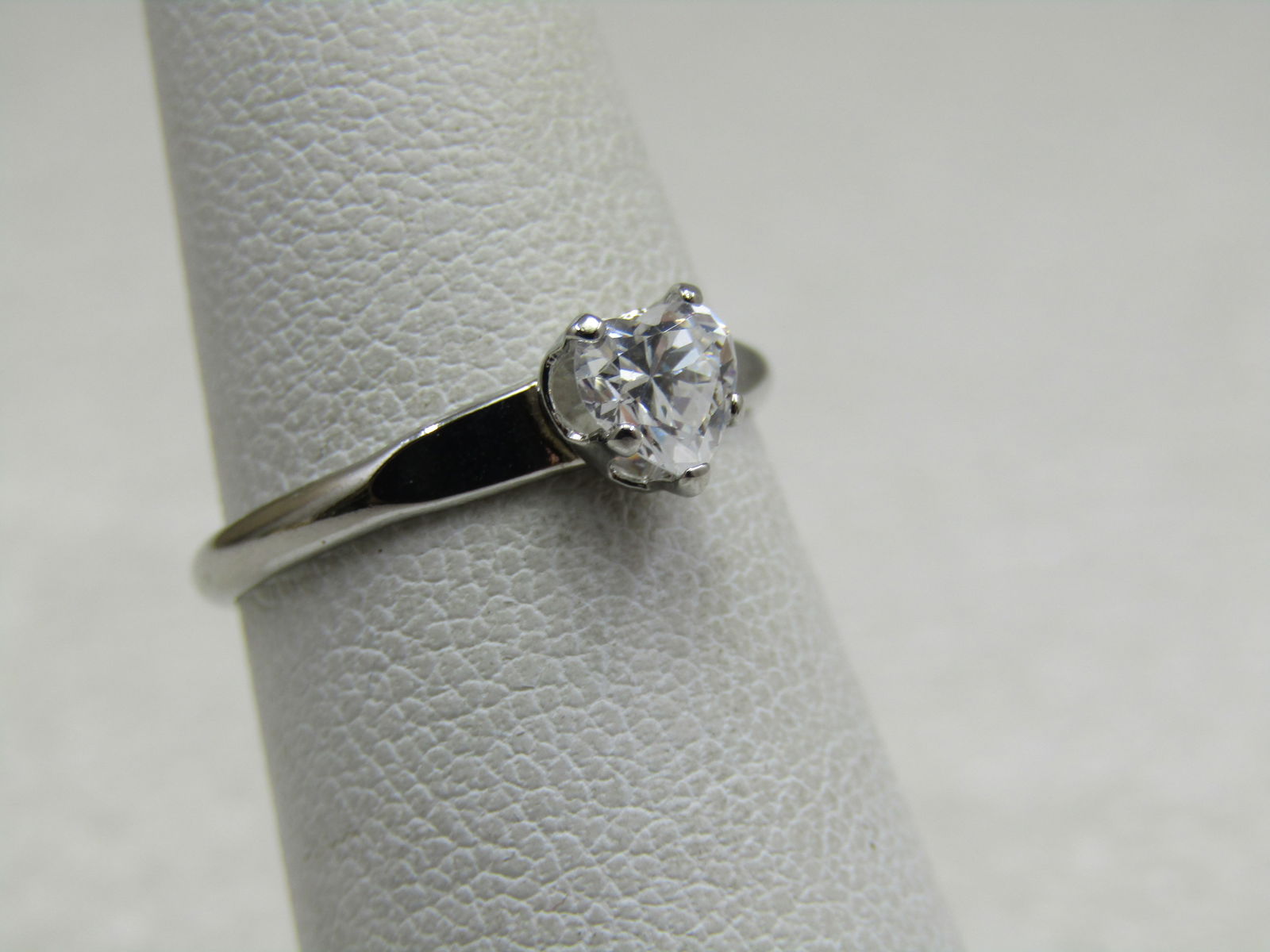 Sterling CZ Heart Ring, Sz. 6 - 2