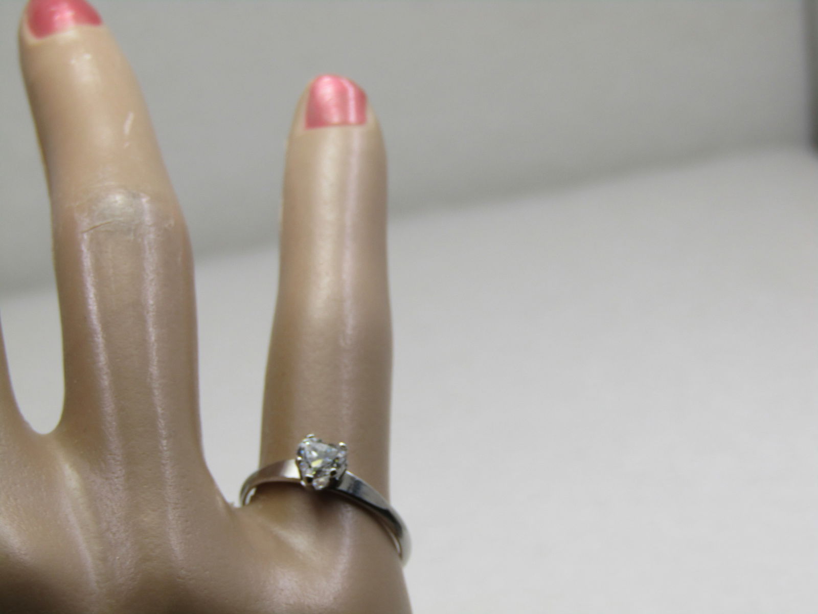 Sterling CZ Heart Ring, Sz. 6 - 6