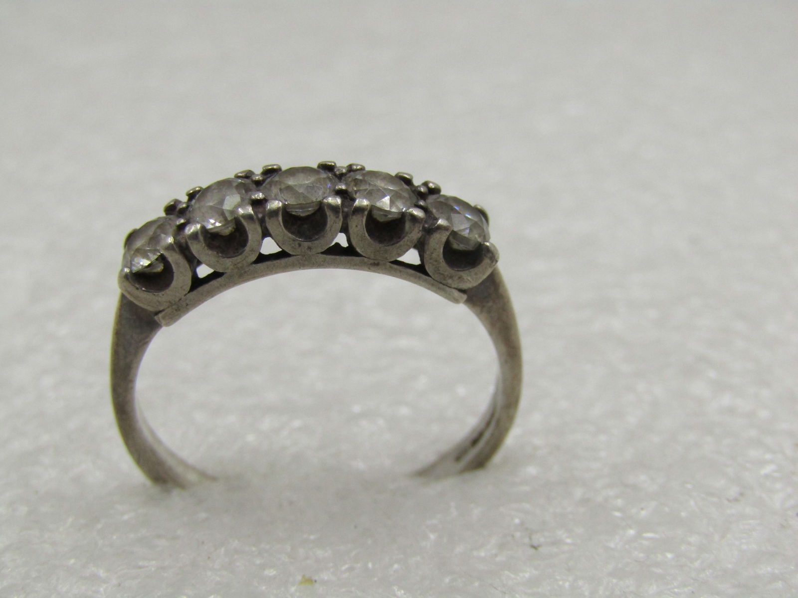 Vintage Sterling CZ Wedding/Anniversary Band, 1 TCW, Size 10 - 3