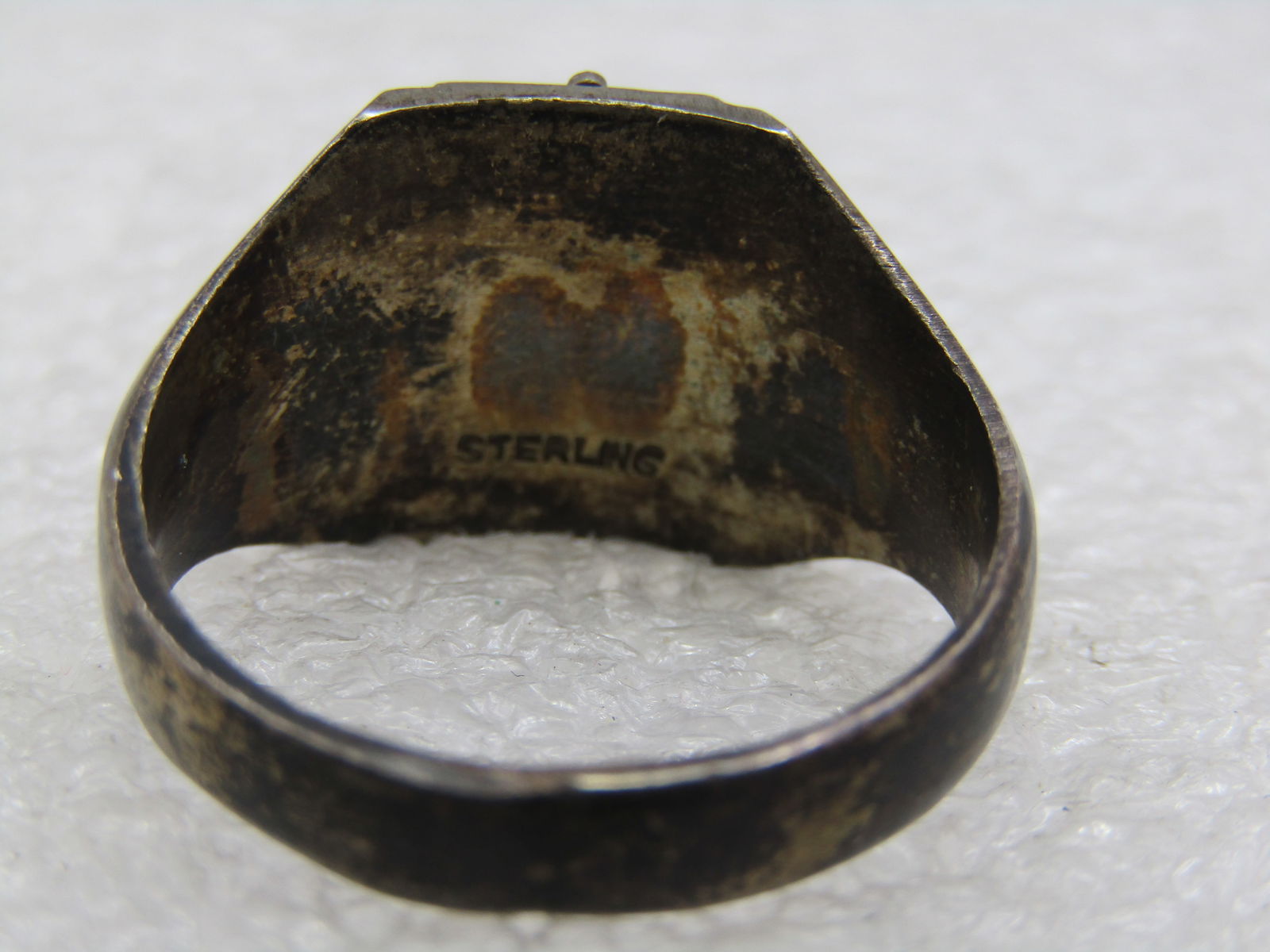 Sterling Enameled Oddfellows Ring, iOOF, FLT Sz. 12.75, Mid-Century - 7