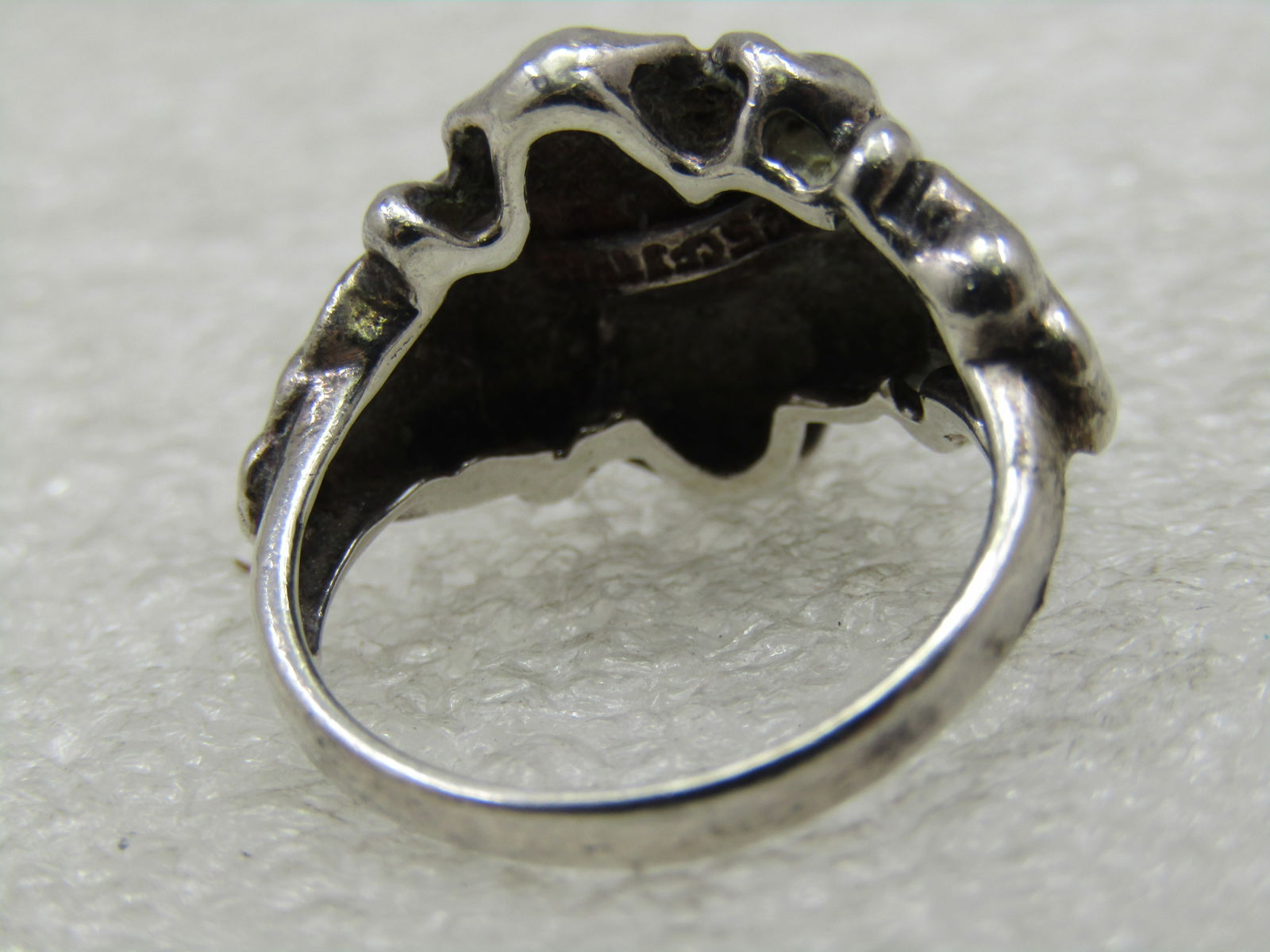 Vintage Sterling Silver Floral Blossom Ring, Sz. 6, Signed - 6