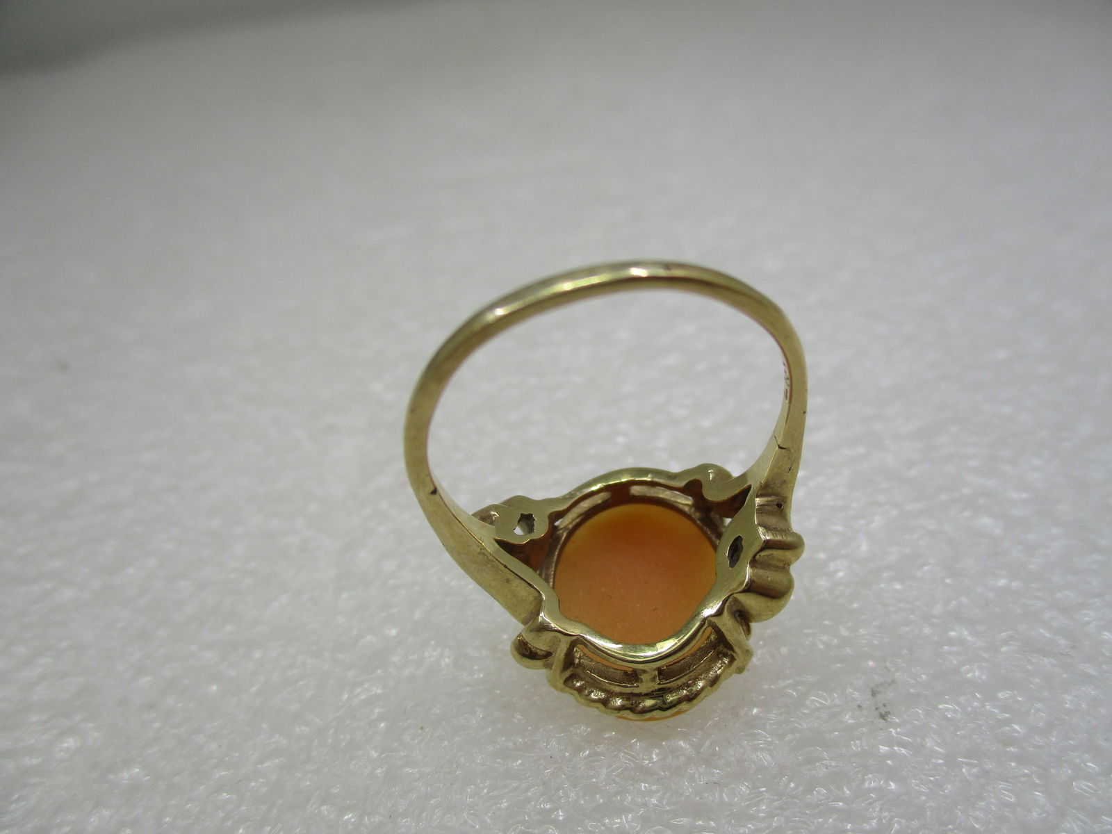 10kt Victorian/Art Nouveau Cameo Ring, Sz. 8.75, Signed - 6