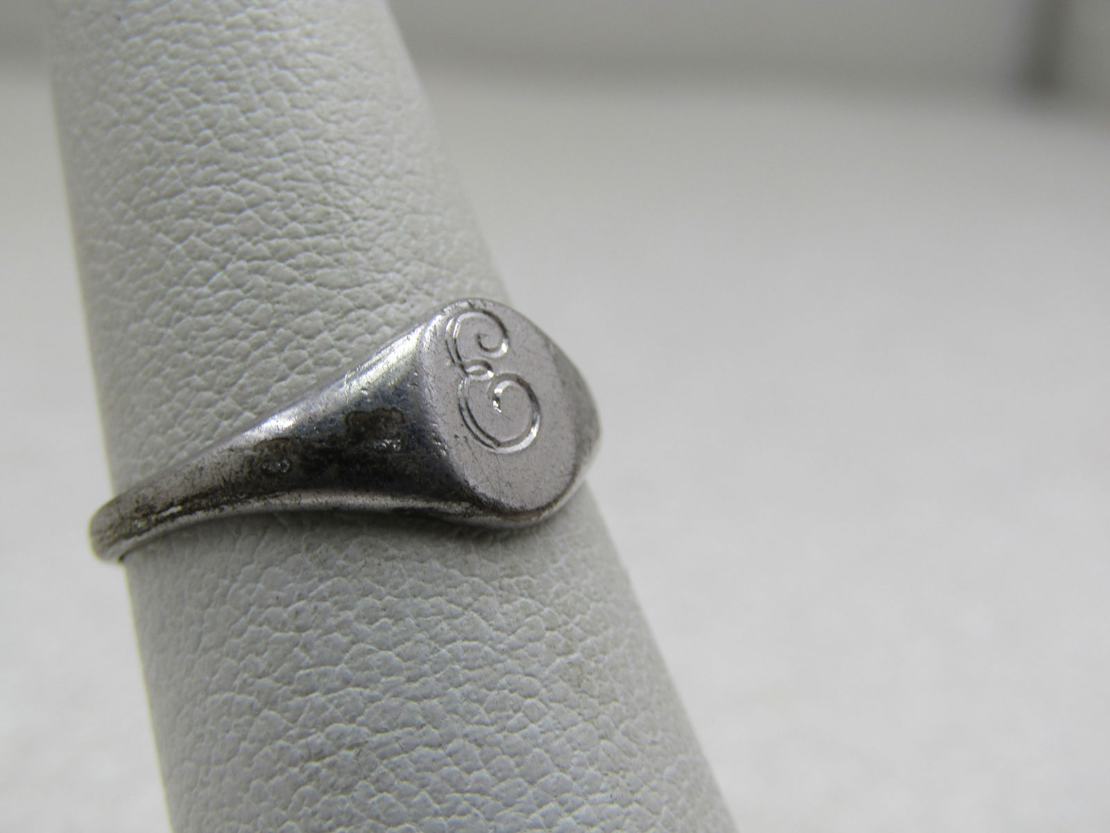 Vintage Sterling Initial E Ring, Espo, Sz. 5.75 - 2