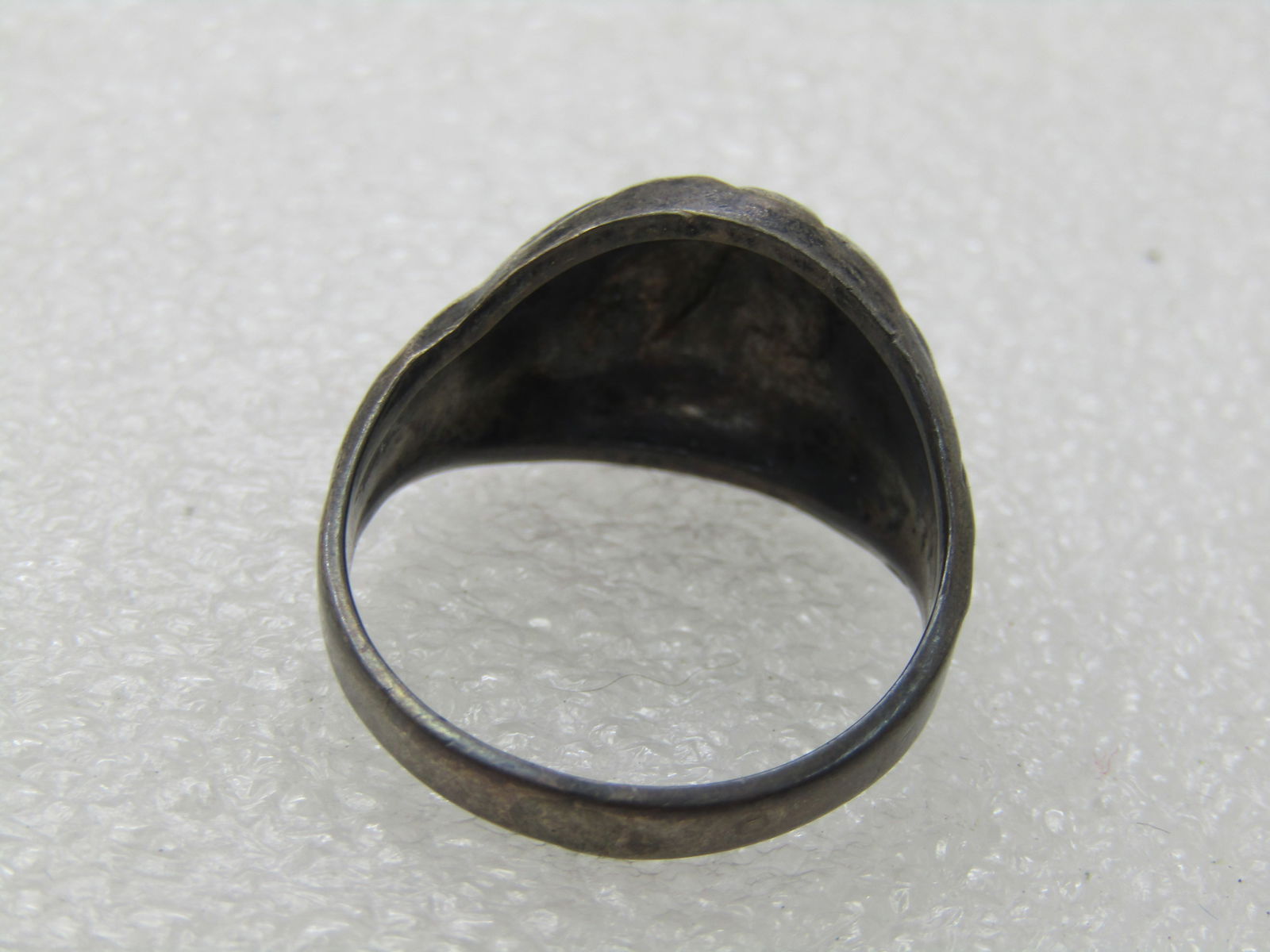 Vintage Sterling Silver Domed Leaf Ring, Sz. 10, Unisex - 5