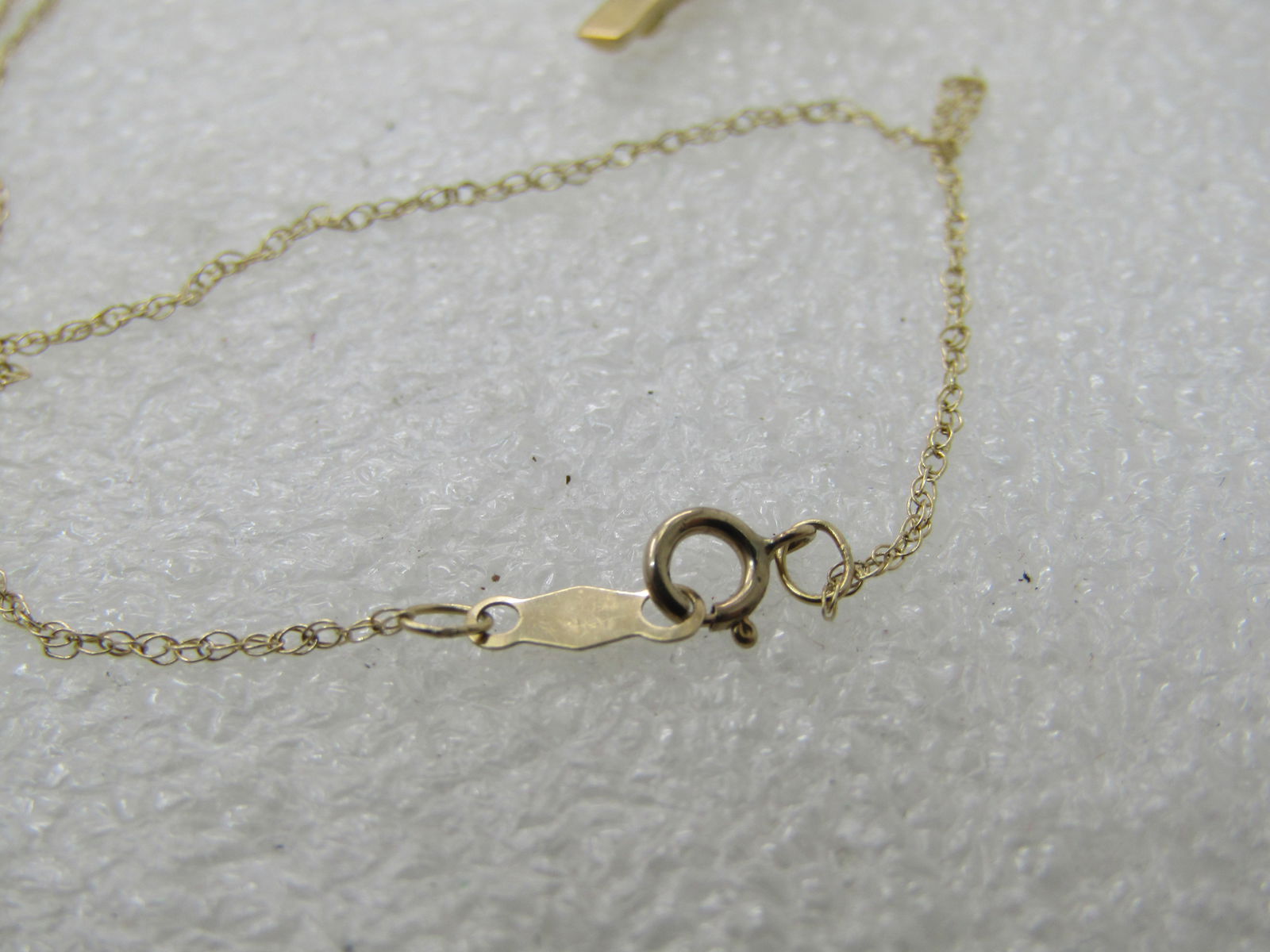 Vintage 10kt Cross Crucifix Necklace, Signed ADL, 19", - 8