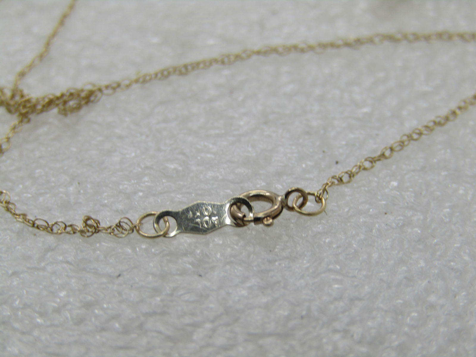 Vintage 10kt Cross Crucifix Necklace, Signed ADL, 19", - 9