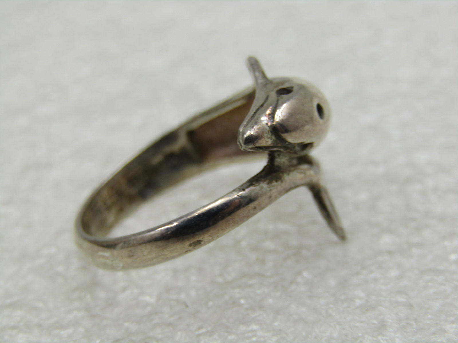 Vintage Sterling Dolphin Bypass Ring, Sz. 6. - 5