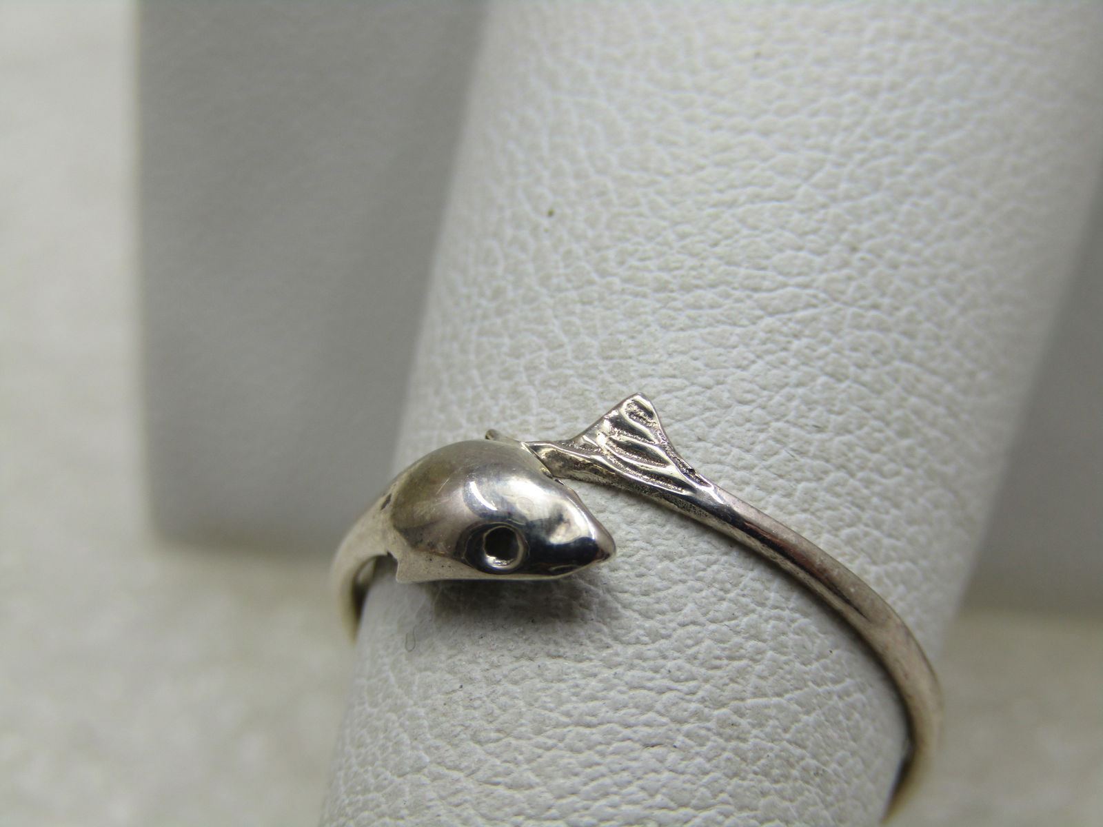 Vintage Sterling Dolphin Bypass Ring, Sz. 7 - 2
