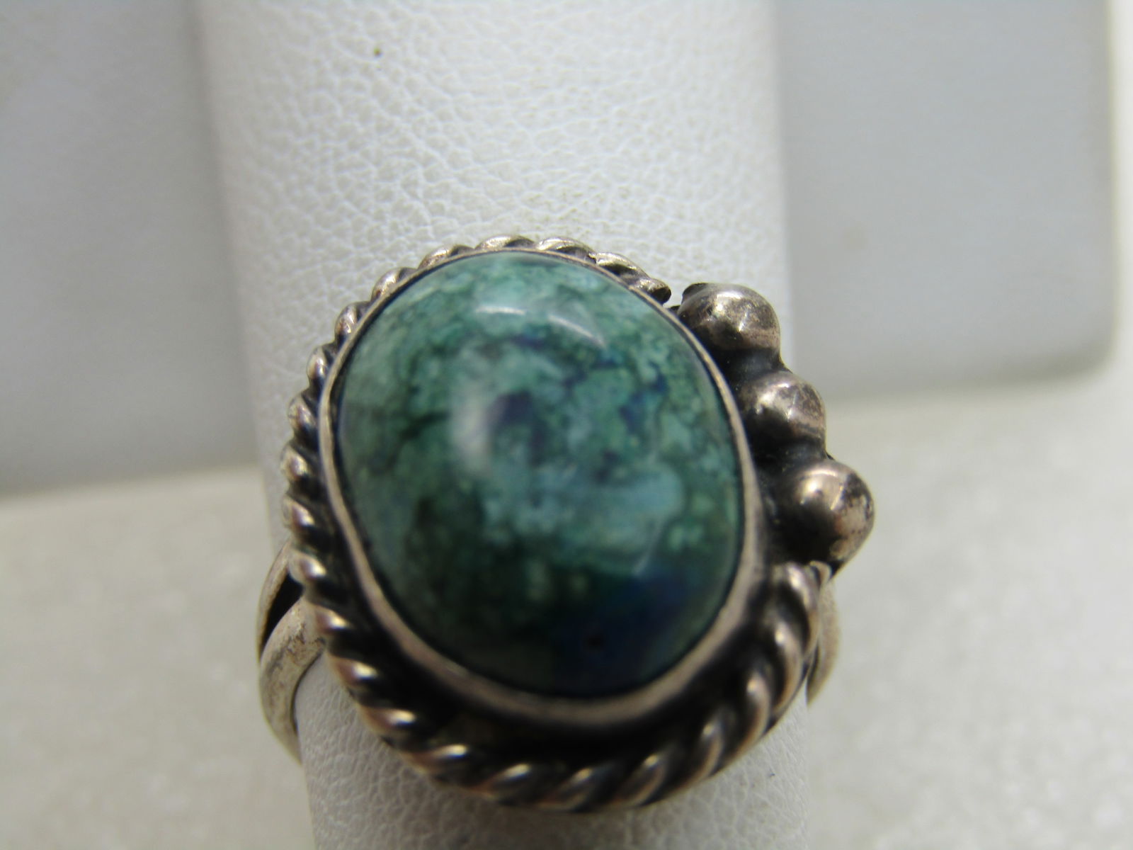 Vintage Southwestern Sterling Variscite/Turquoise Ring, Sz. 5, 1960's - 4
