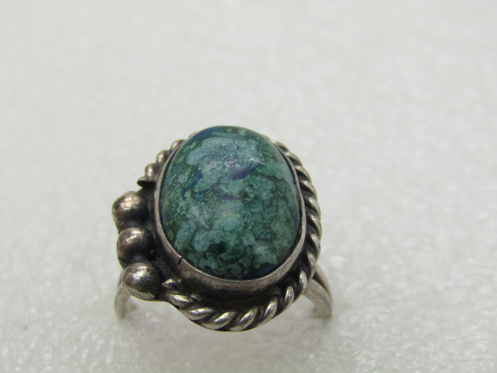 Vintage Southwestern Sterling Variscite/Turquoise Ring, Sz. 5, 1960's - 6