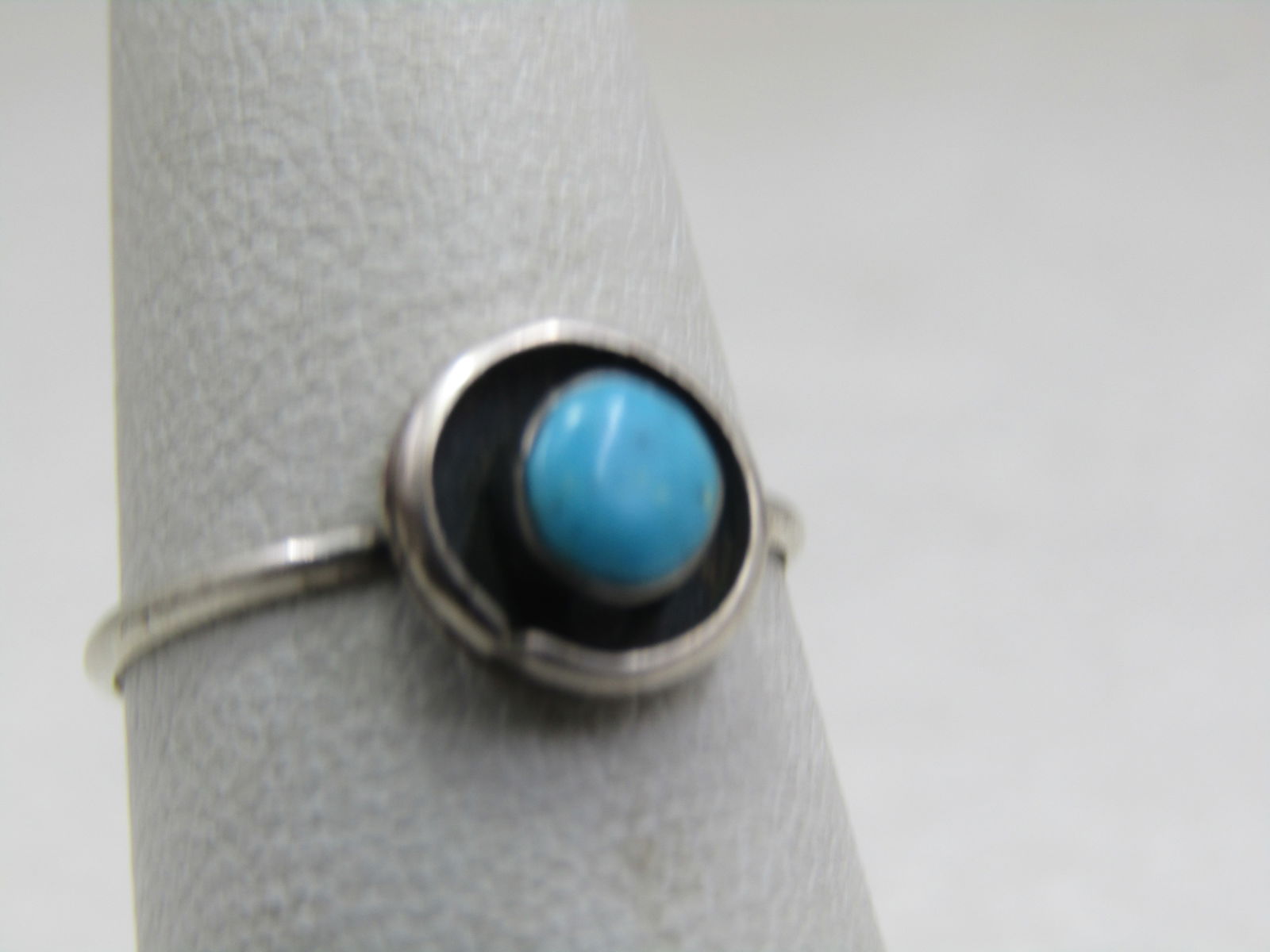 Vintage Sterling Southwestern Turquoise Ring, Sz. 5.75 - 2