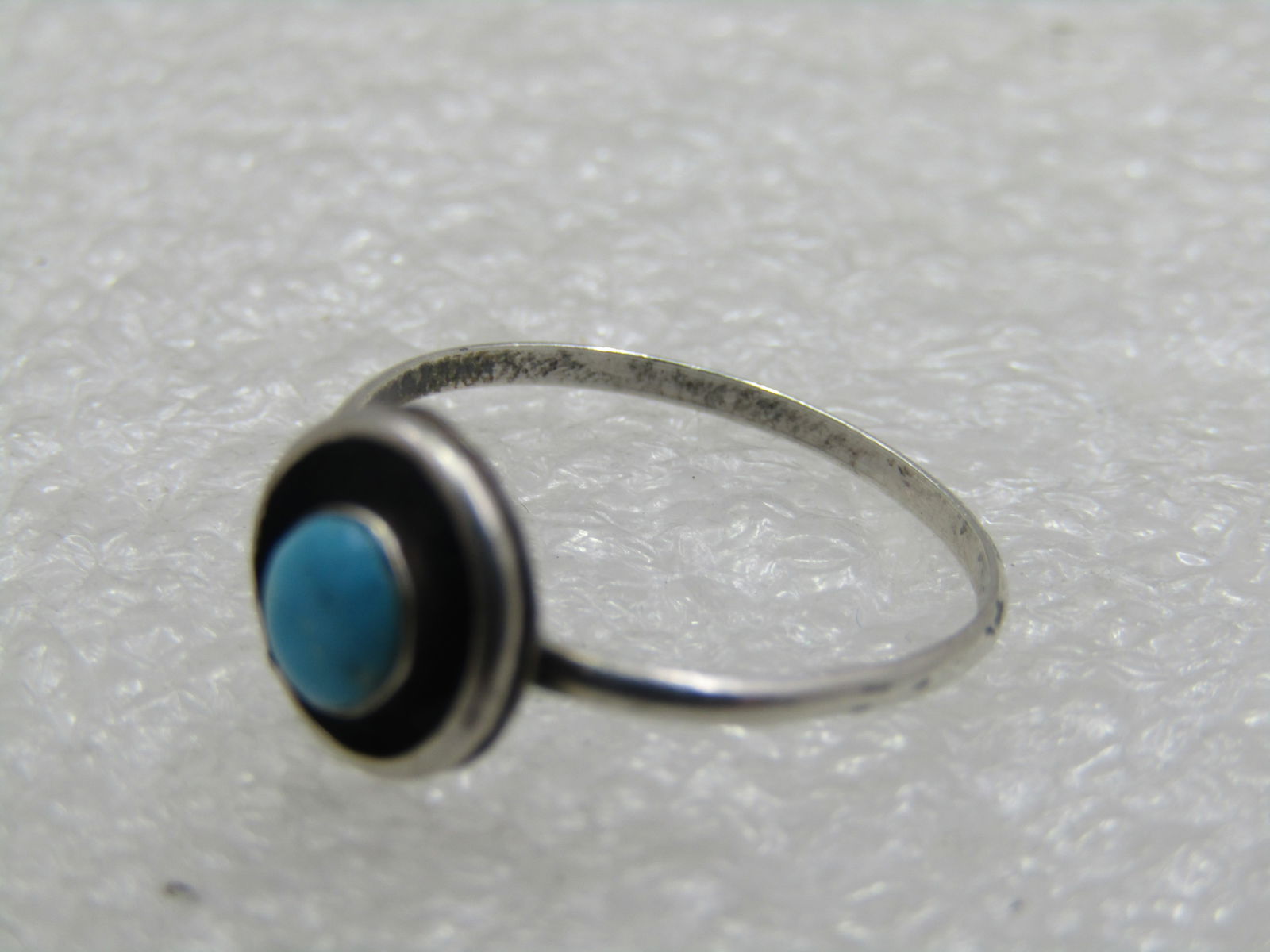 Vintage Sterling Southwestern Turquoise Ring, Sz. 5.75 - 5