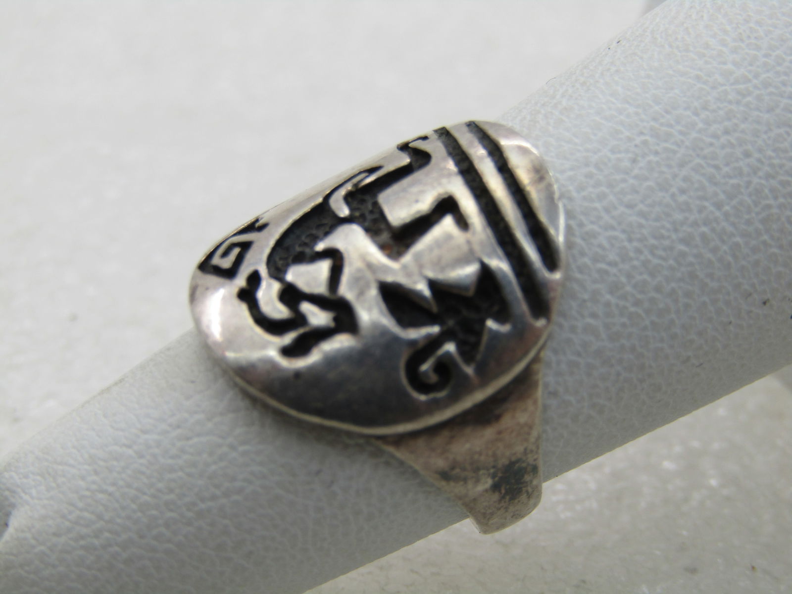 Vintage Sterling Southwestern Kokopelli Ring, Sz. 6 - 7