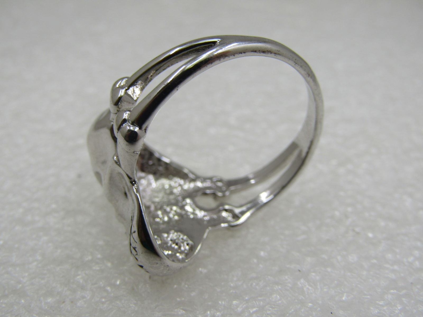 Men's Skull Biker Ring, Sz. 12.5, Silver Tone - 5