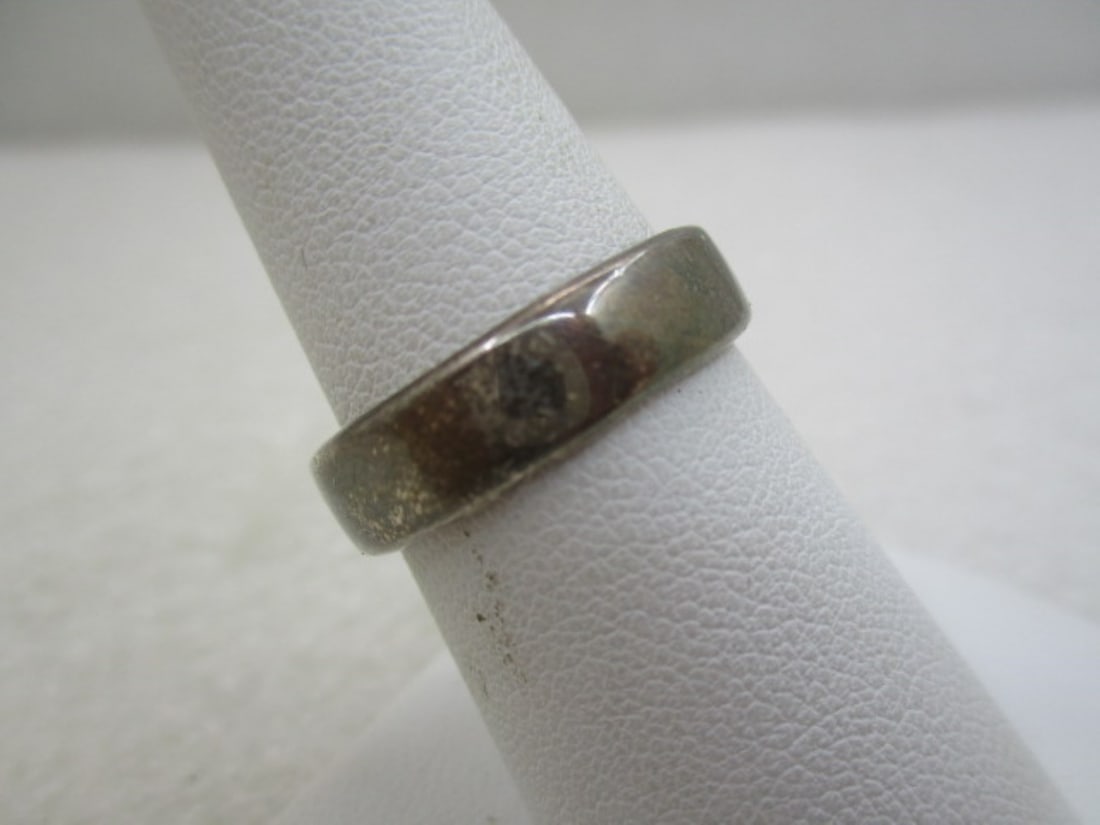 Vintage Sterling Silver Wedding Band, Sz. 8, 5.5mm - 2
