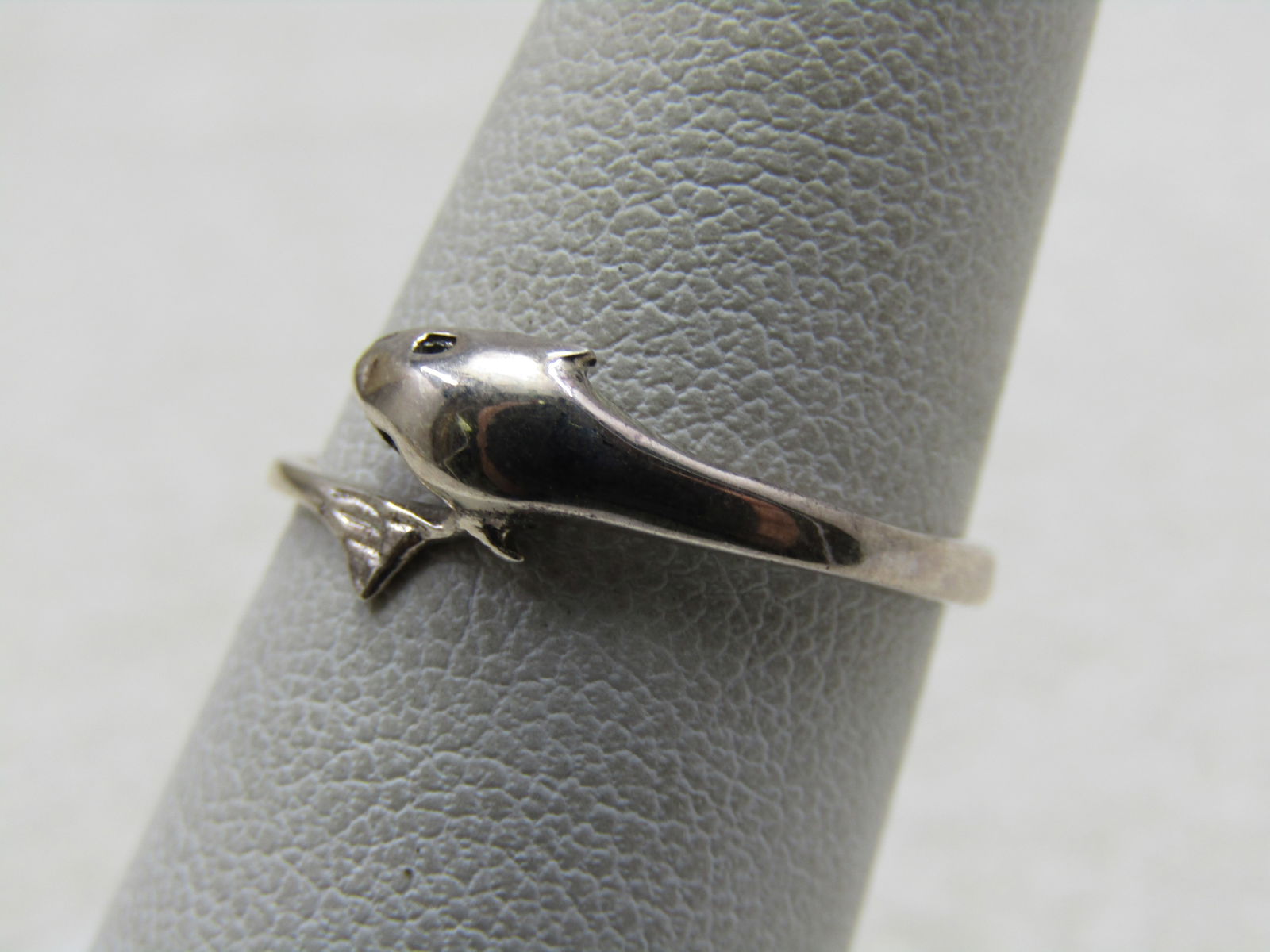 Vintage Sterling Dolphin Bypass Ring, Sz. 6 - 3
